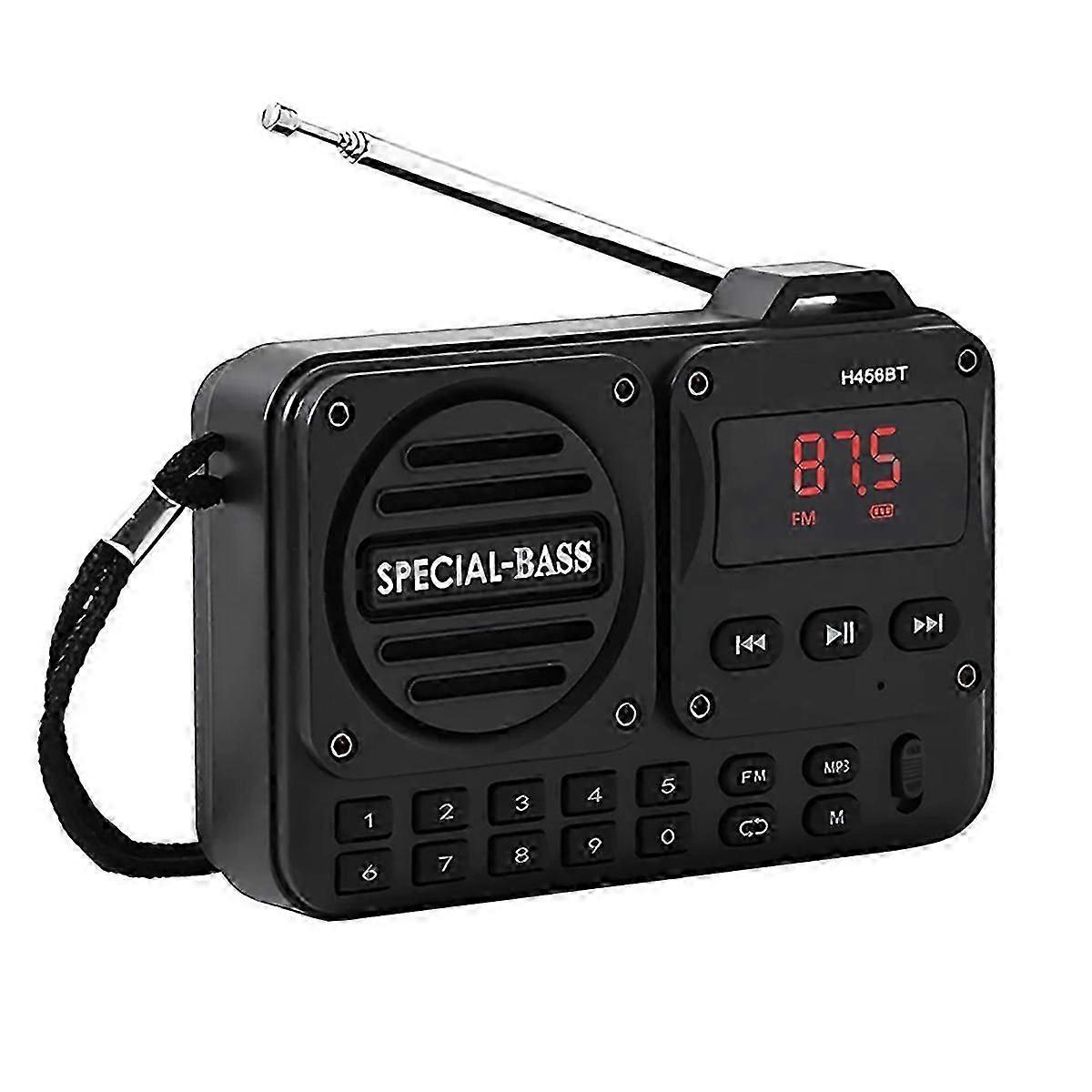Portable Digital Radio Bluetooth Compatible 5.0 FM Radio Receiver with LED Display U Disk TF Card M