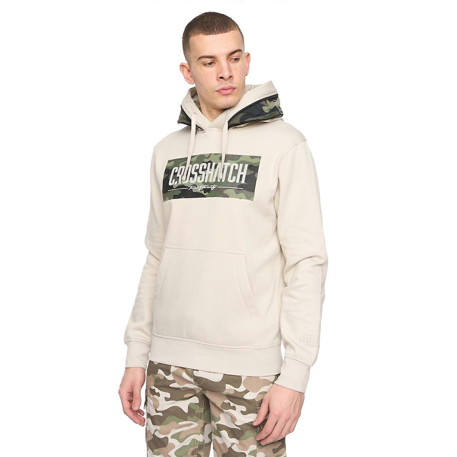 Crosshatch Camtort Hoodie Light Stone