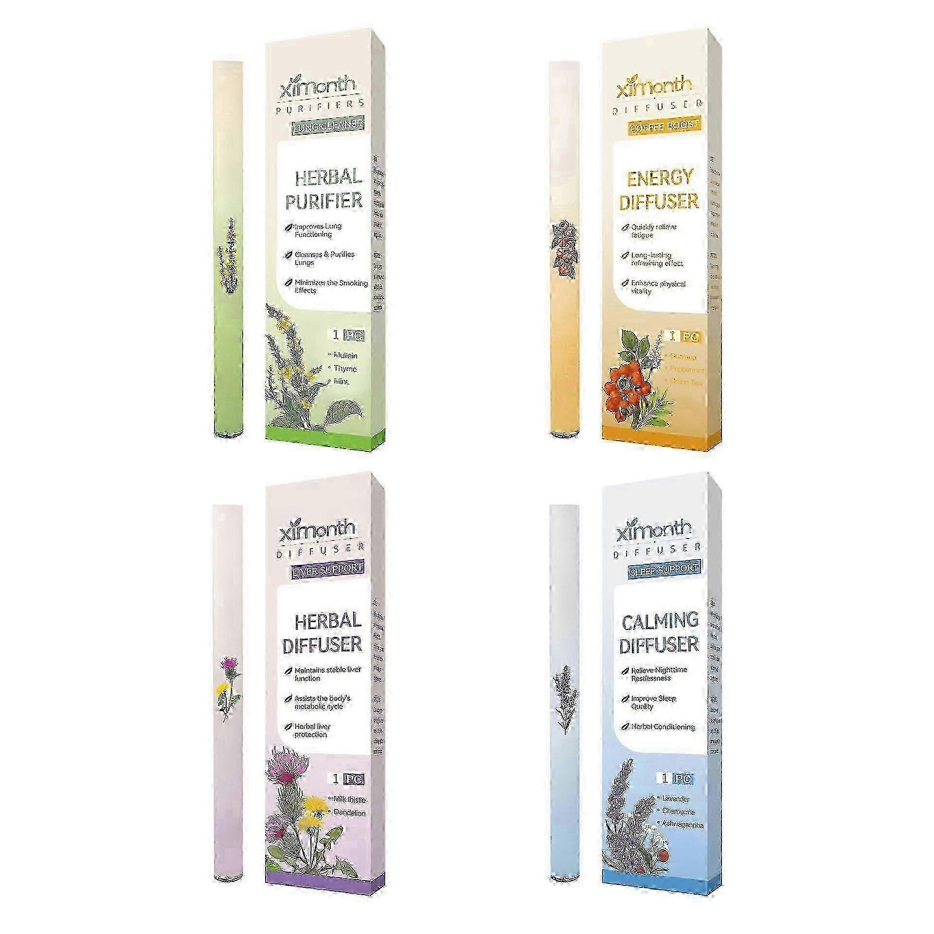 4-Pack Lung Cleanse with Herbal Diffuser Pen New Arrival