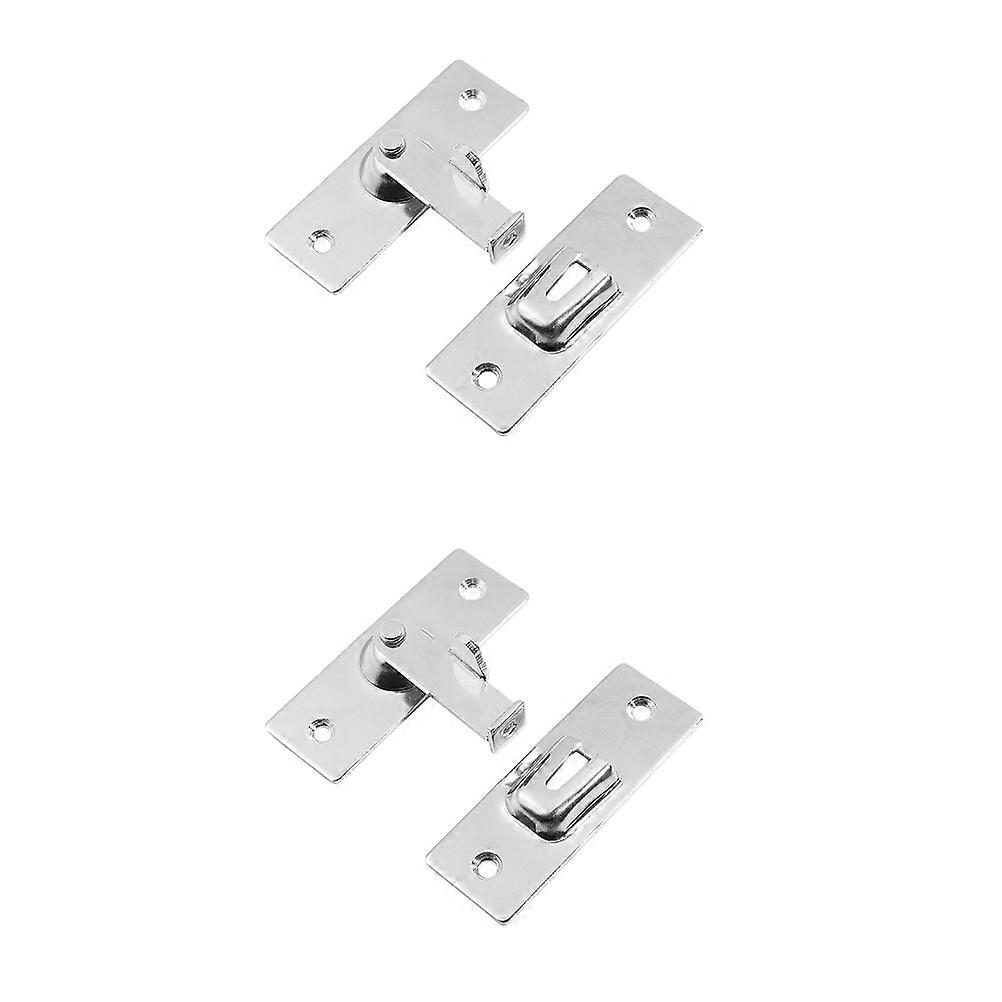 Silver Door Bolt Lock for Door Use 2Pcs Practical Right
