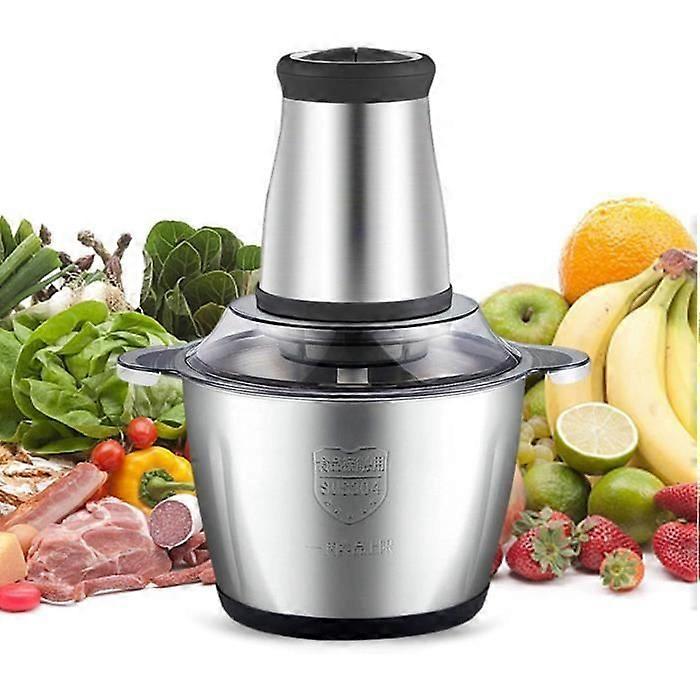 Electric Meat Grinder - Stainless Steel - 300W - 2 Speed Levels - 2L Bowl - 4-Knife System