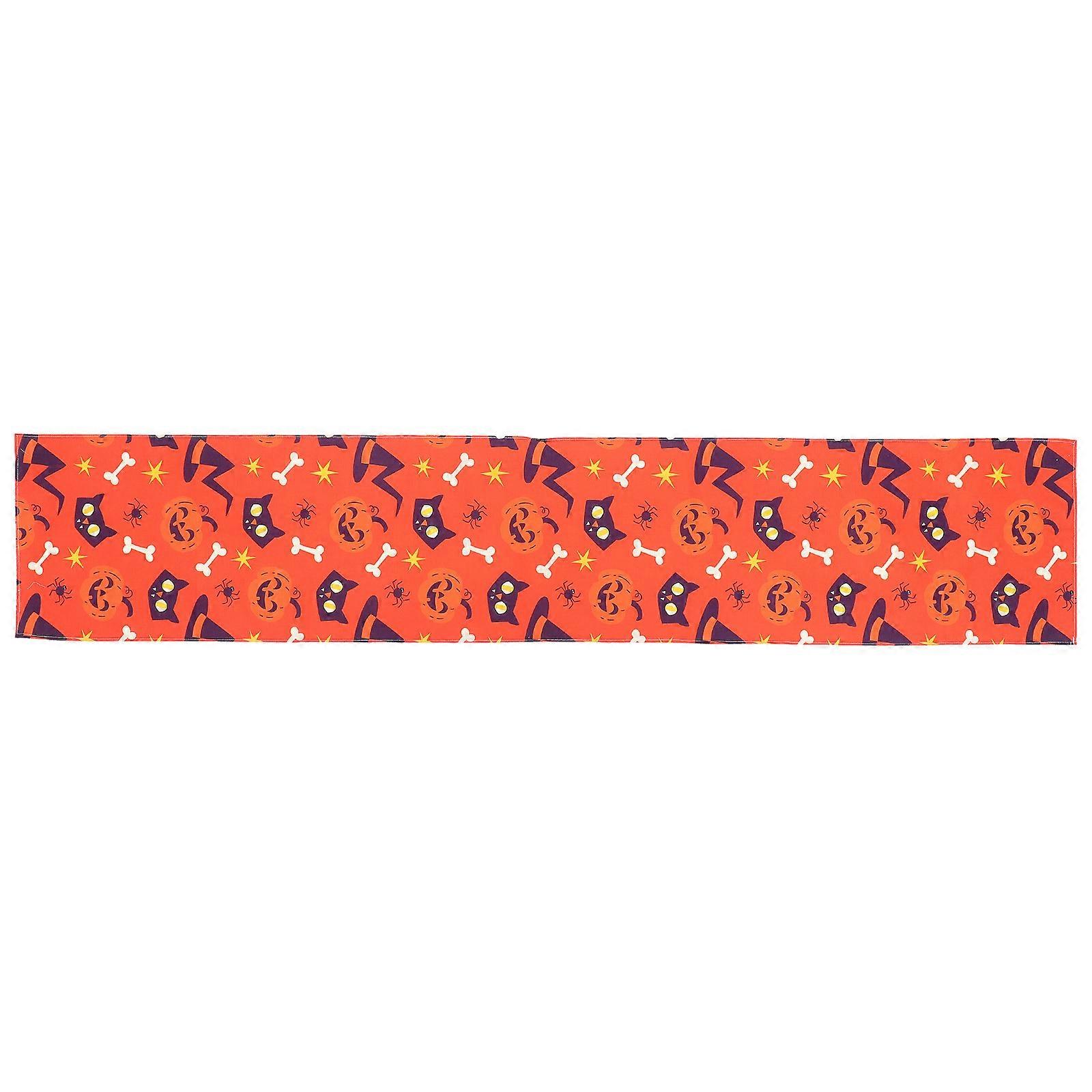 Flax Table Runner Halloween Table Runner for Home Use Multi