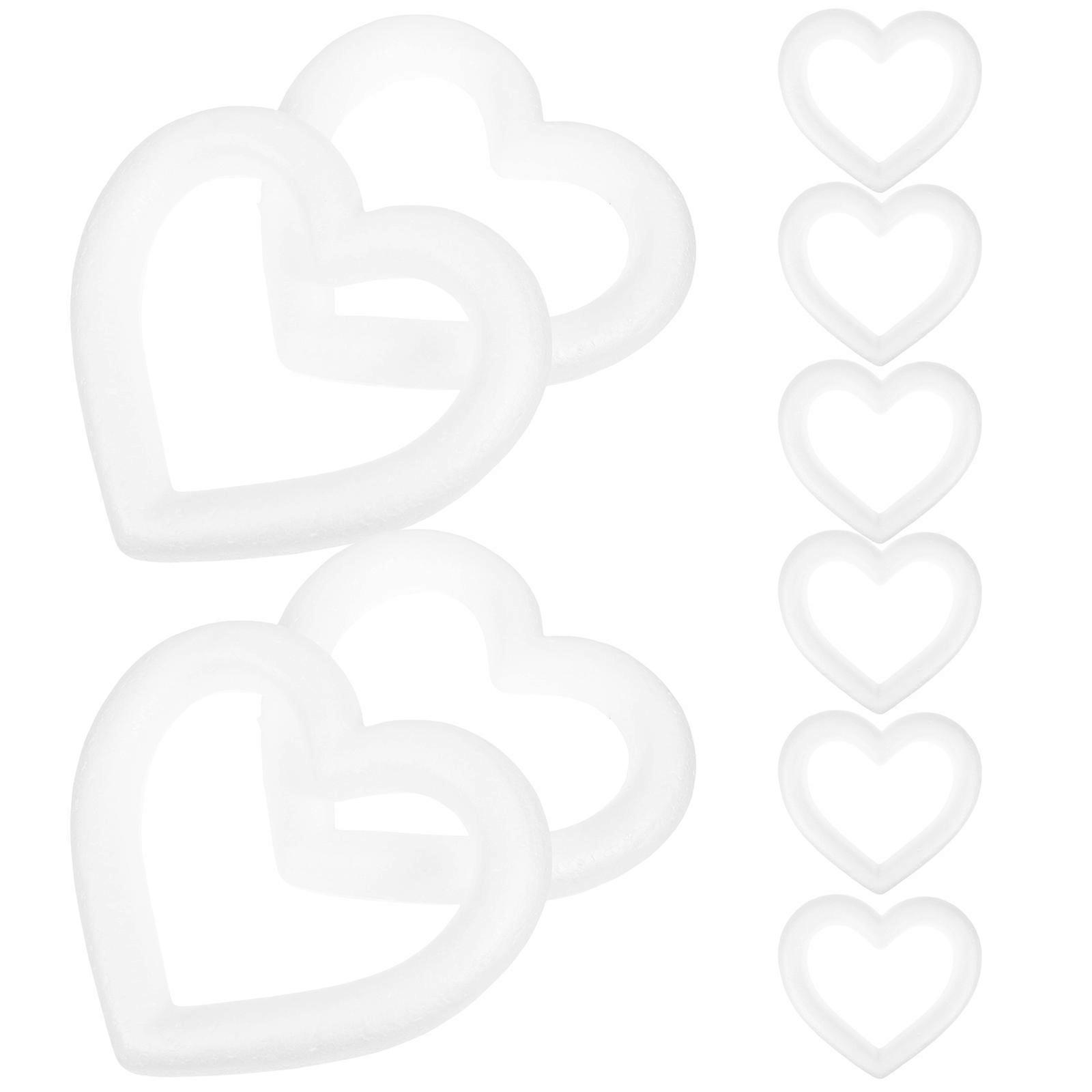 Heart Wreath Foam Form for Decoration 30Pcs White Foam Wreath