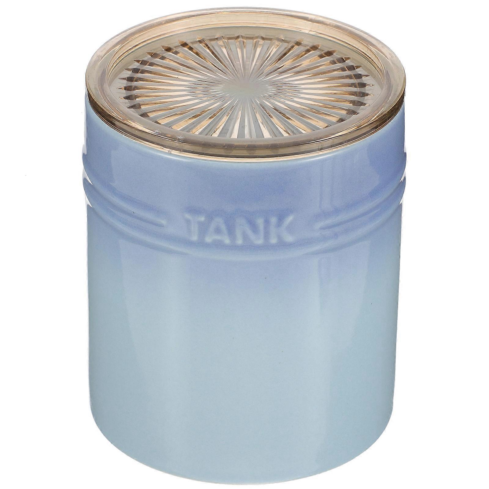 Kitchen Canister for Tea Storage 4Pcs Sky Blue Ceramic Canister Set