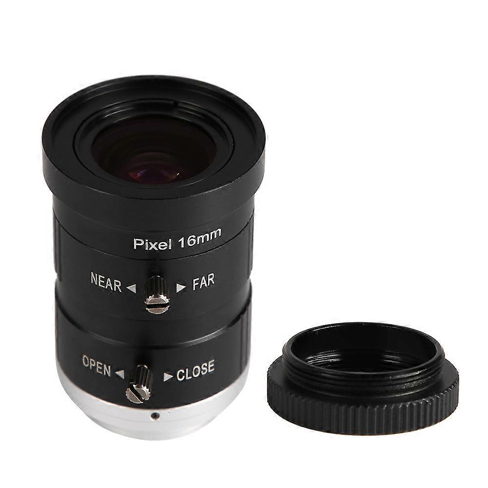 1in 8MP Camera Lens 16mm Focal Length C Mount Manual Aperture Security Surveillance