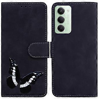 Para Xiaomi Redmi 15 / Redmi 15 5G Stand Case PU Capa de Telefone de Couro Borboleta Impressa