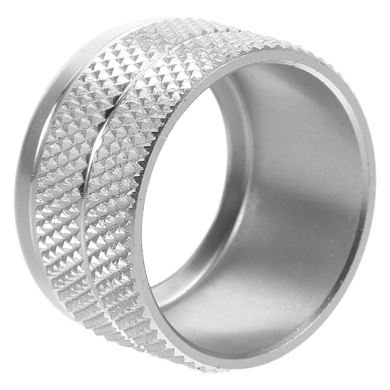 Vehicle Volume Knob Decorative Ring for Vehicle Interior Enhancement Silver Alloy Protection Function 1Set