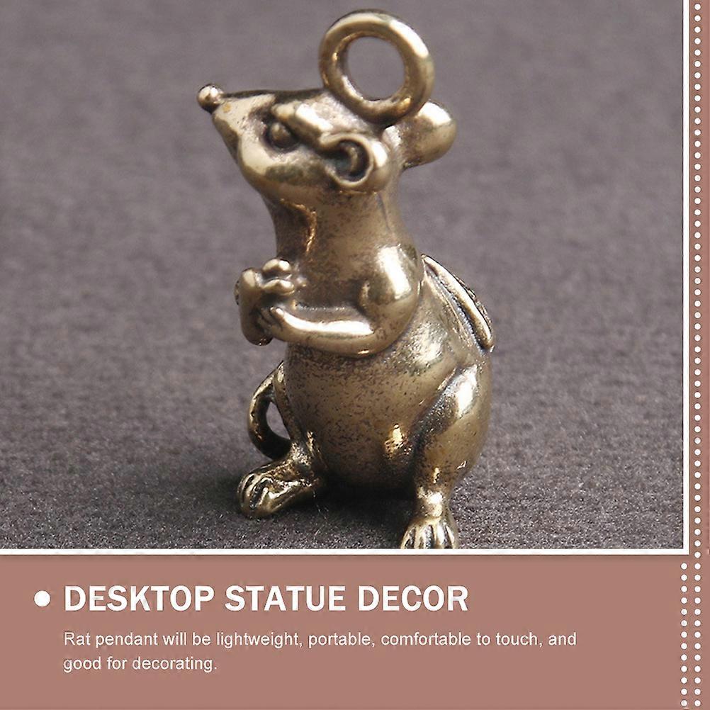 4Pcs Pendant for Decoration Automotive Keychain in Golden Color