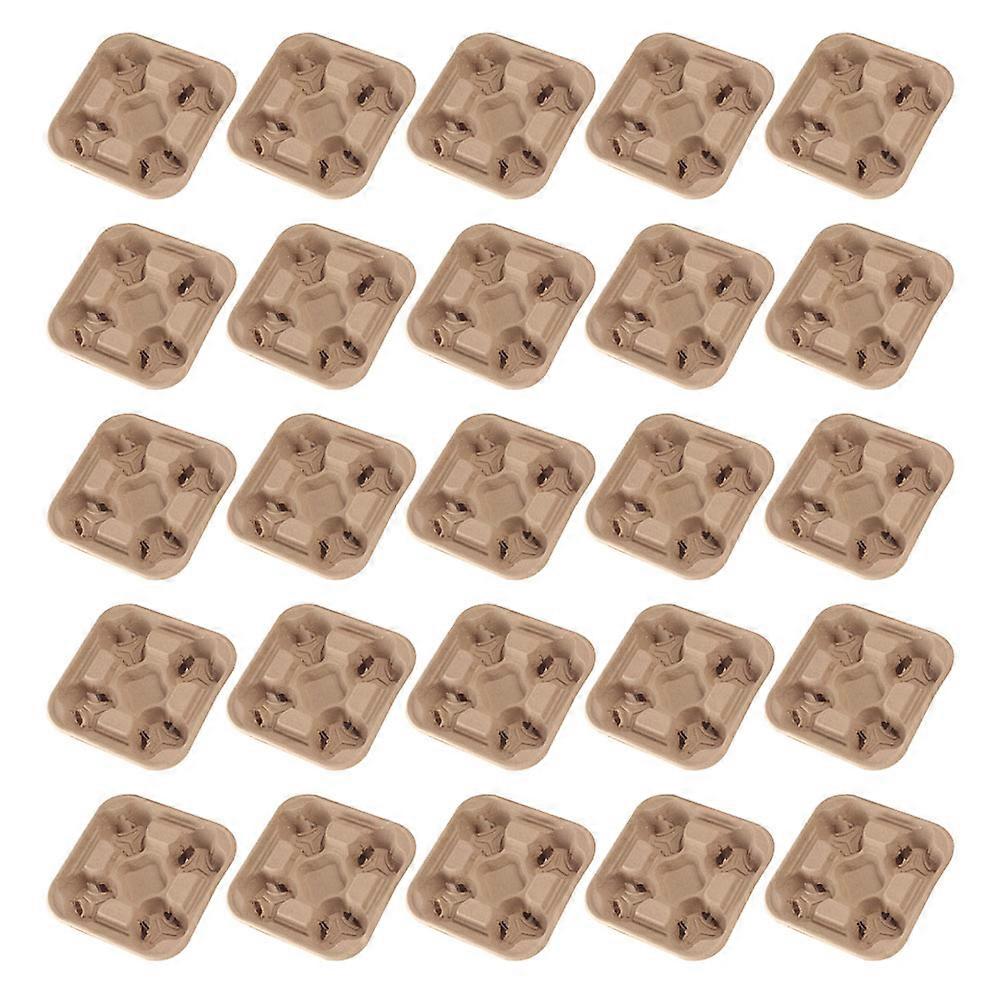 Beverage Packing Box Paper Pulp Holder for Takeout Use 50Pcs