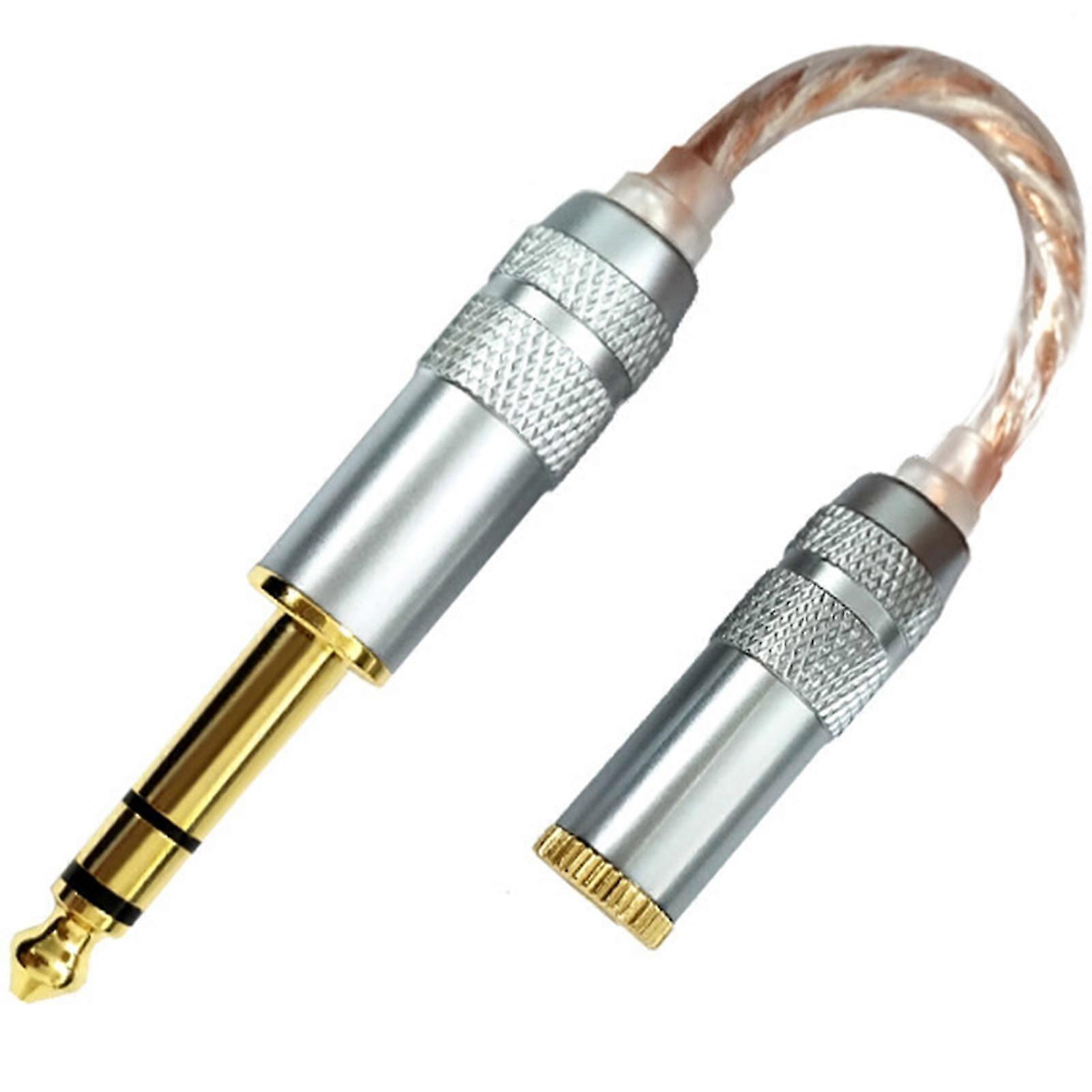 15cm Long 6.35mm to 4.4mm Dongle Adapter Cord Balanced Wire for Easily Connection of Headphones to Music Sources