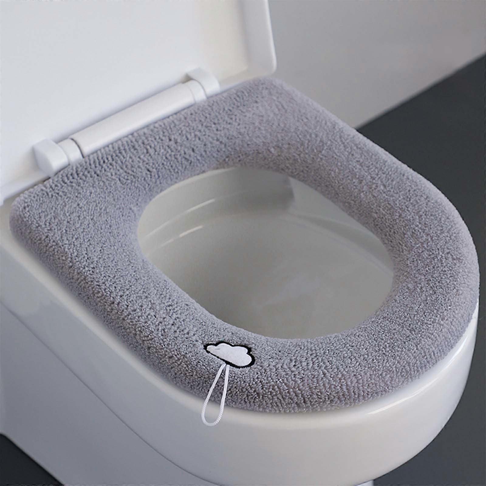 Universal Toilet Seat with Handle, Thickened Washable Cover Set for Comfort & Hygiene - Compatible with Most Toilets