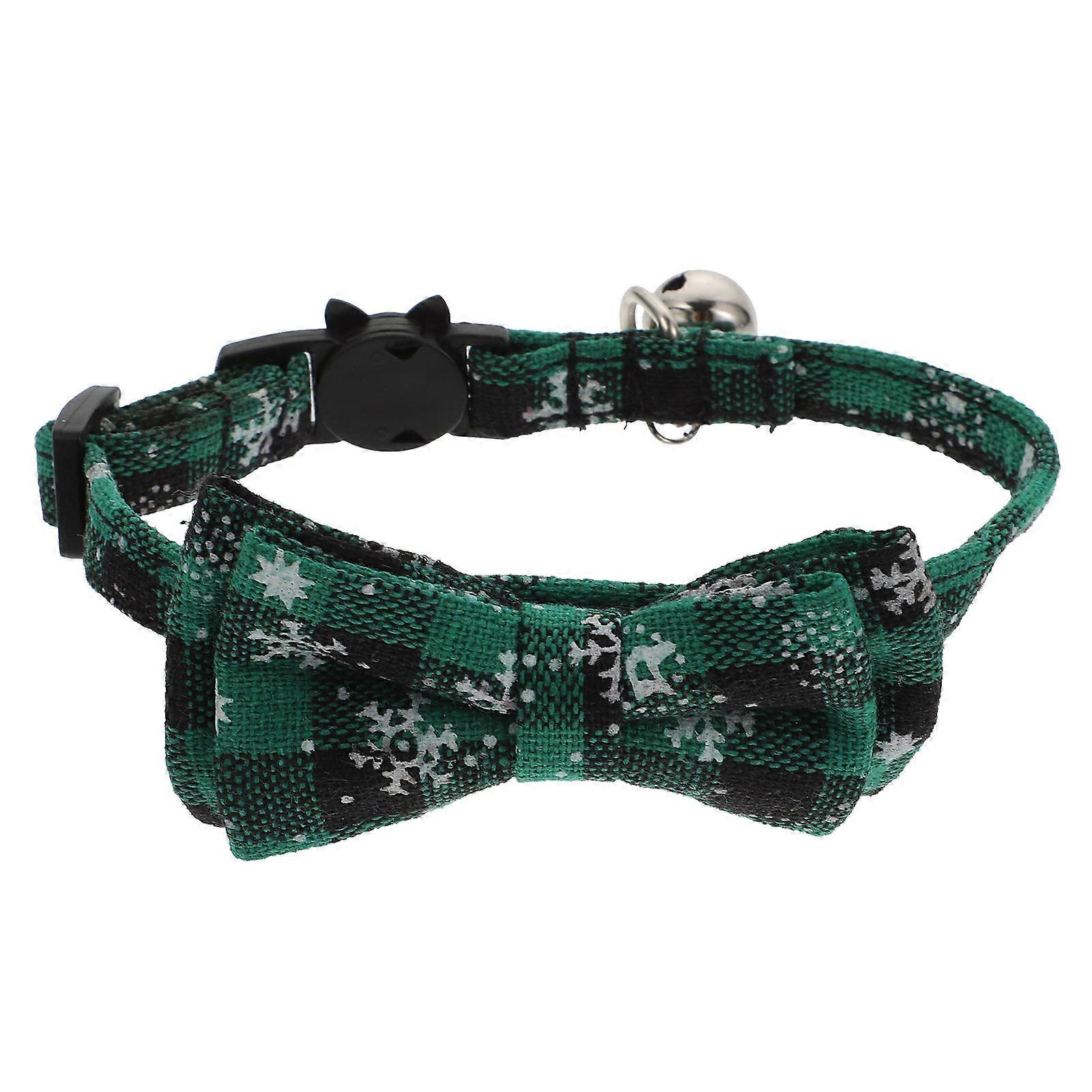Christmas Cat Collars Bowknot Design Adjustable Collar for Pets 2Pcs