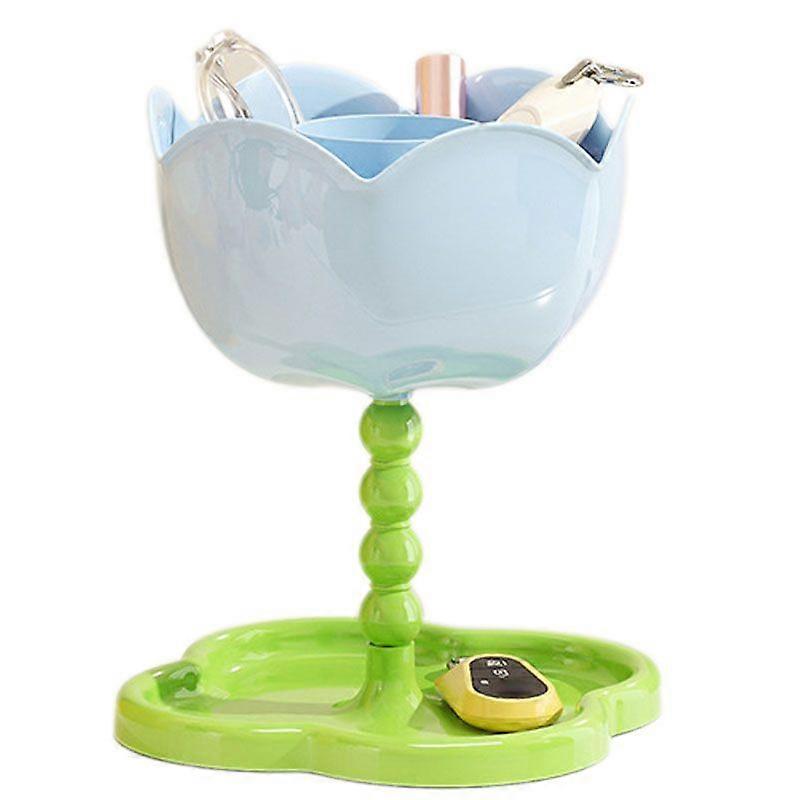 Cute Key Dish Tray Flower Shaped Hallway Double-Layer Storage Rack Living Room Desk Tray for Keys Small Items