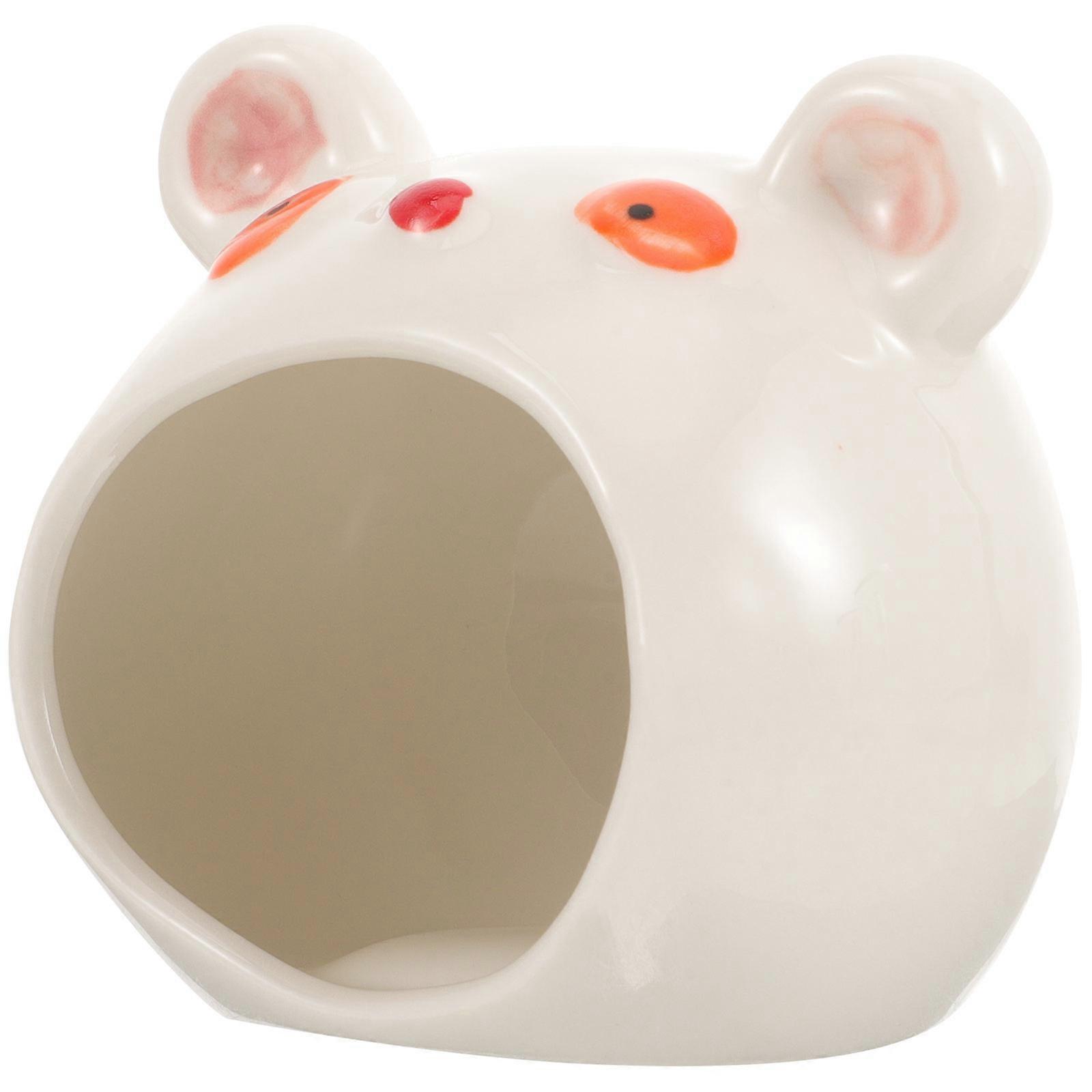 Cooling Hamster House Ceramic Hamster Hideout Includes 3Pcs Nest for Small Pets