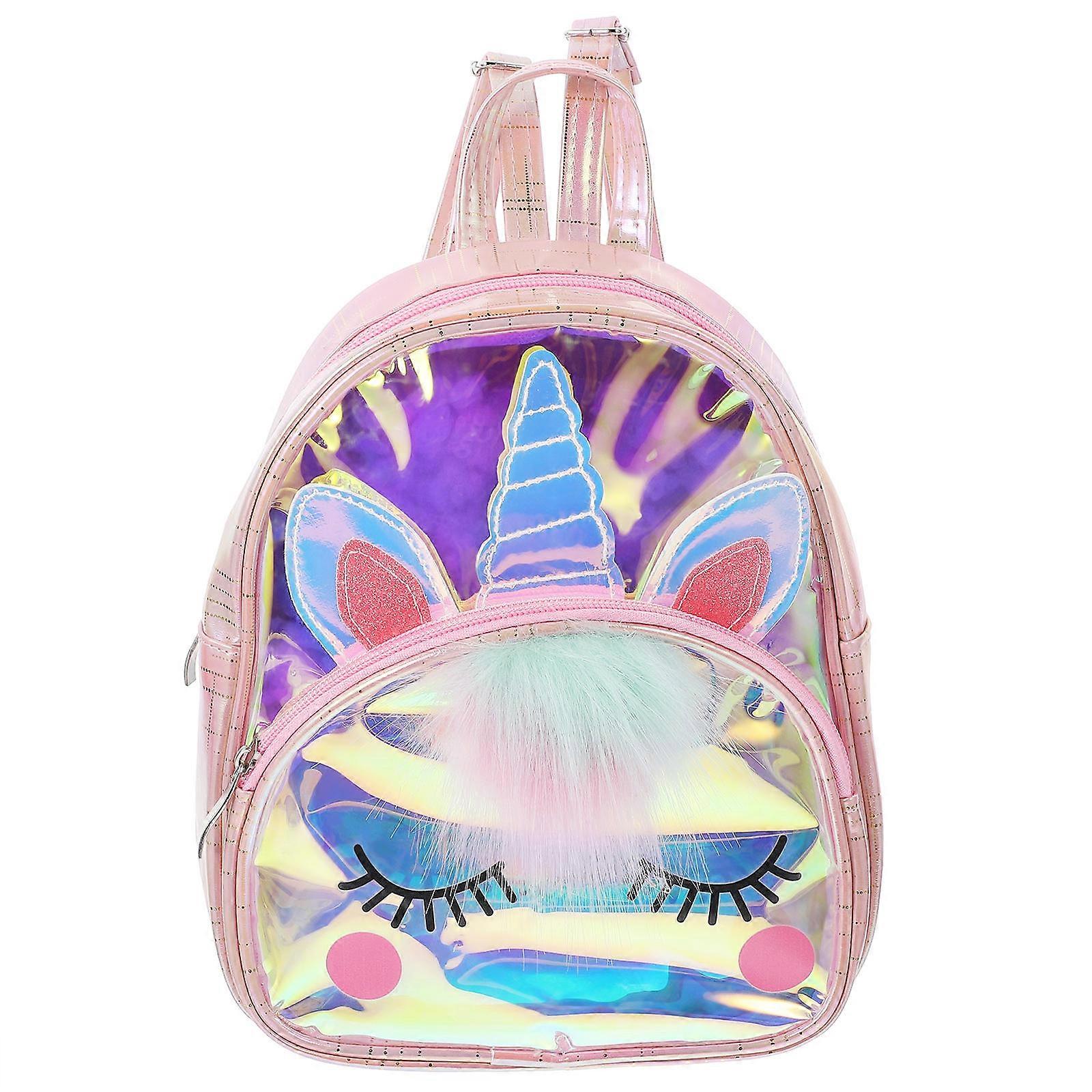 Girls Storage Bag Unicorn Backpack for School Use 2Pcs Backpacks
