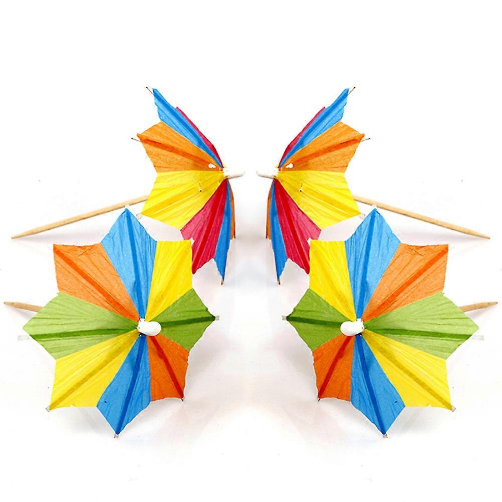 מבחר מטריות יצירתי 144 יחידות קישוט מטריות מגוון, חנות בר, ציוד למלונות, 10x1x1 ס"מ