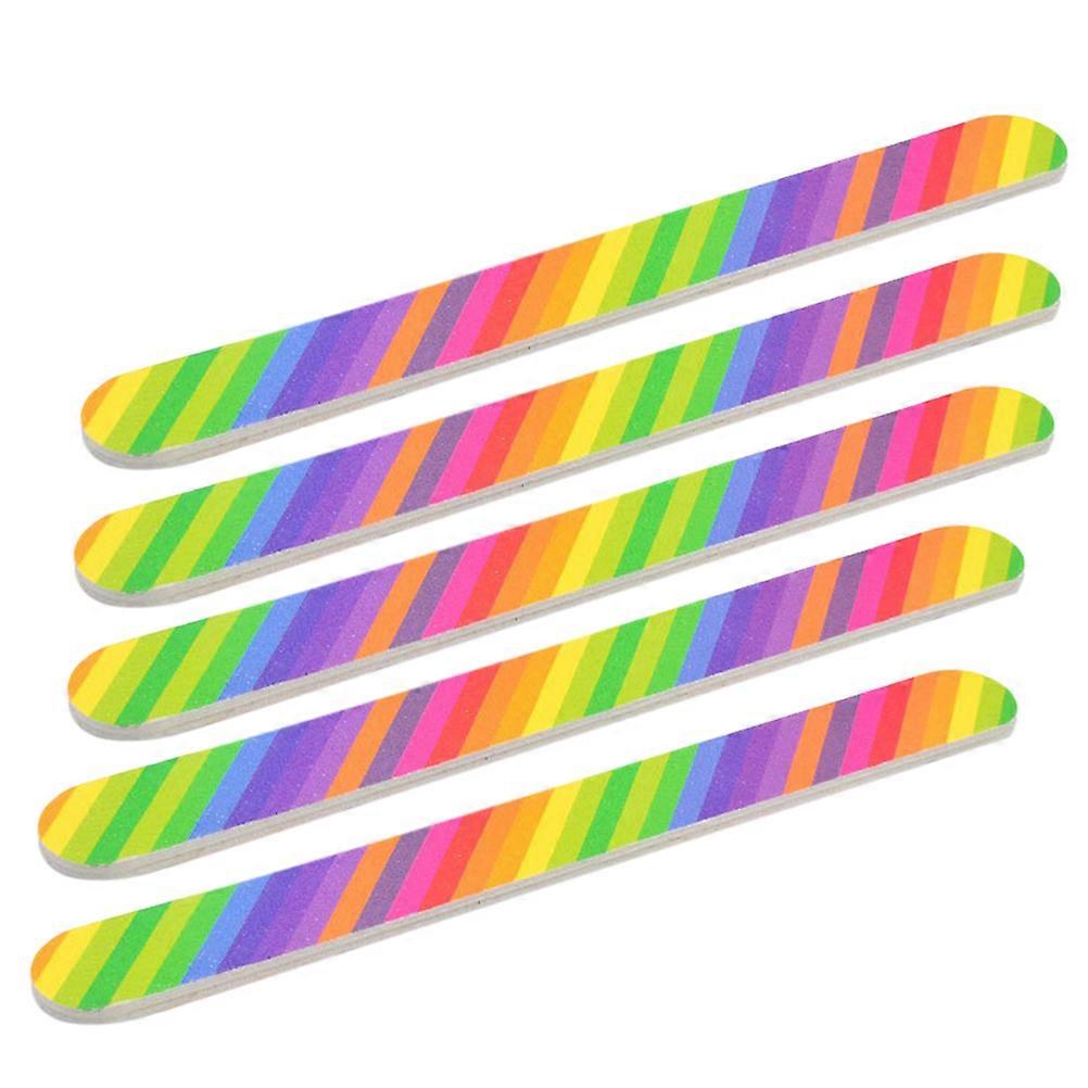 Smooth Nail Files Double Sided for Shaping Nails 60Pcs Printed Nail Art Tool