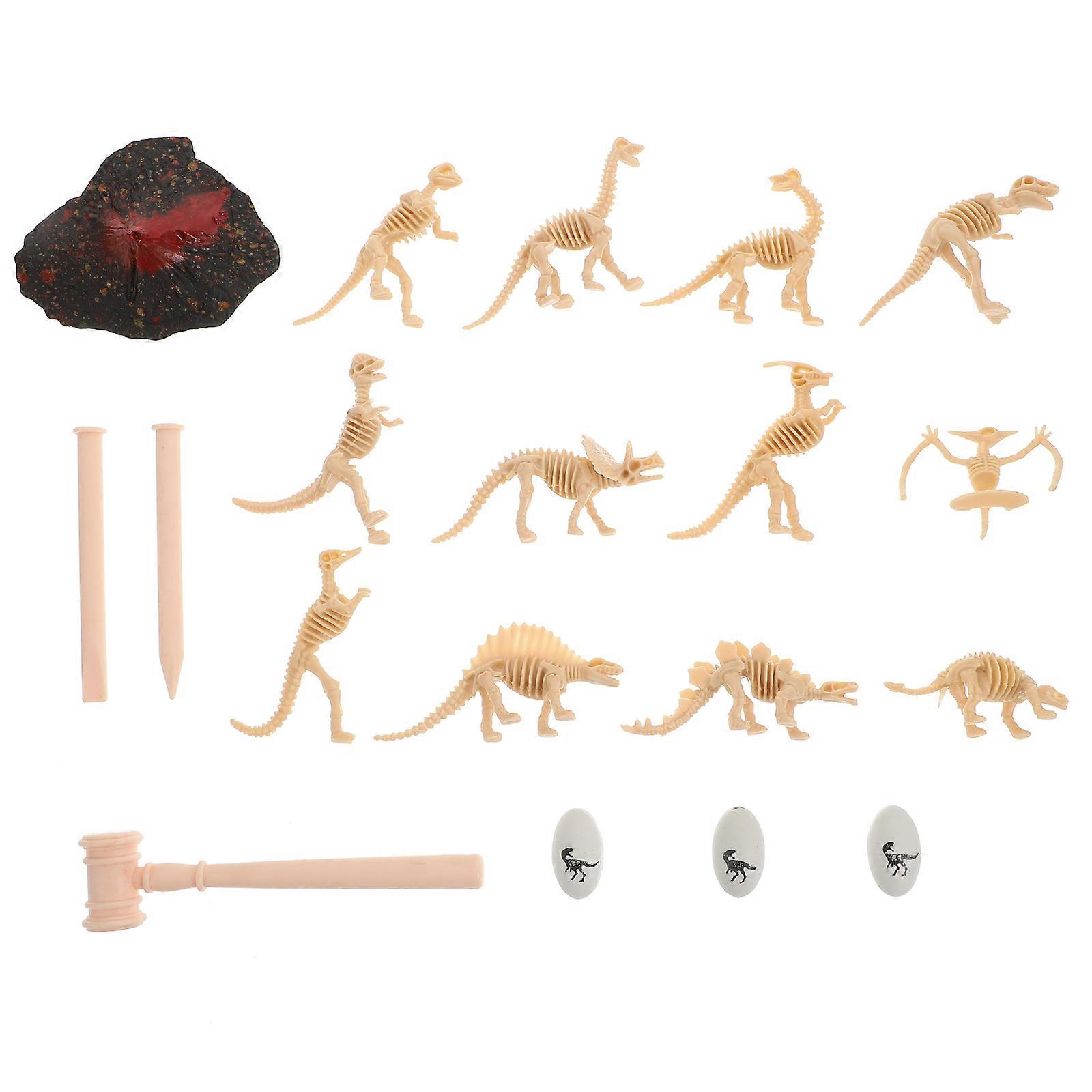 Archaeological Toy Dinosaurs Skeletons Model Set with 76Pcs