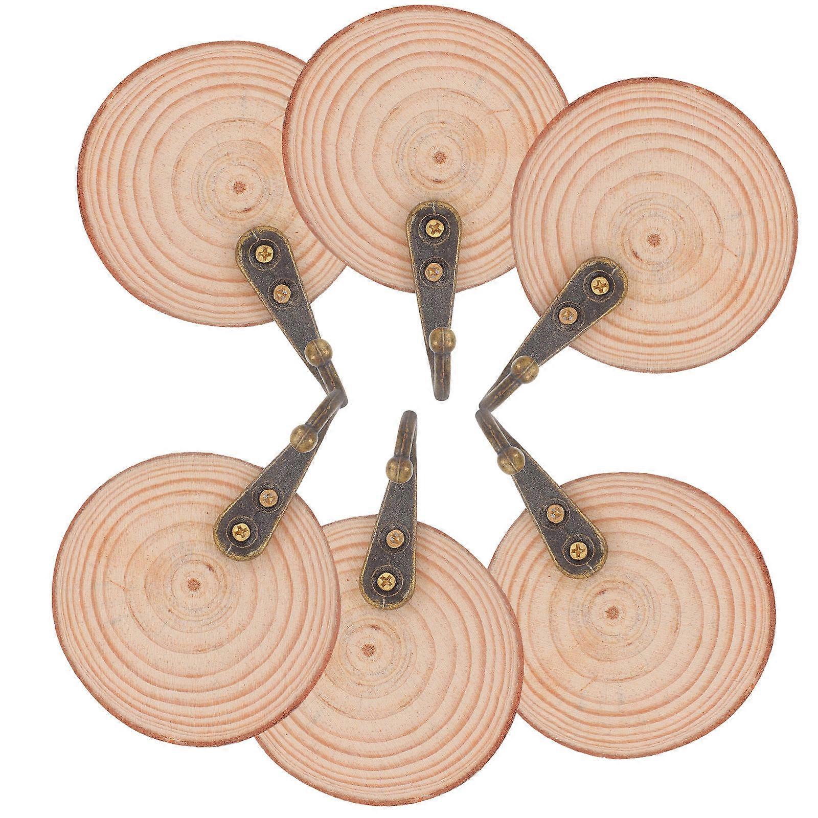 Wooden Clothes Hooks for Hanging 30Pcs Solid Wood Hooks for Door Mounted Organization