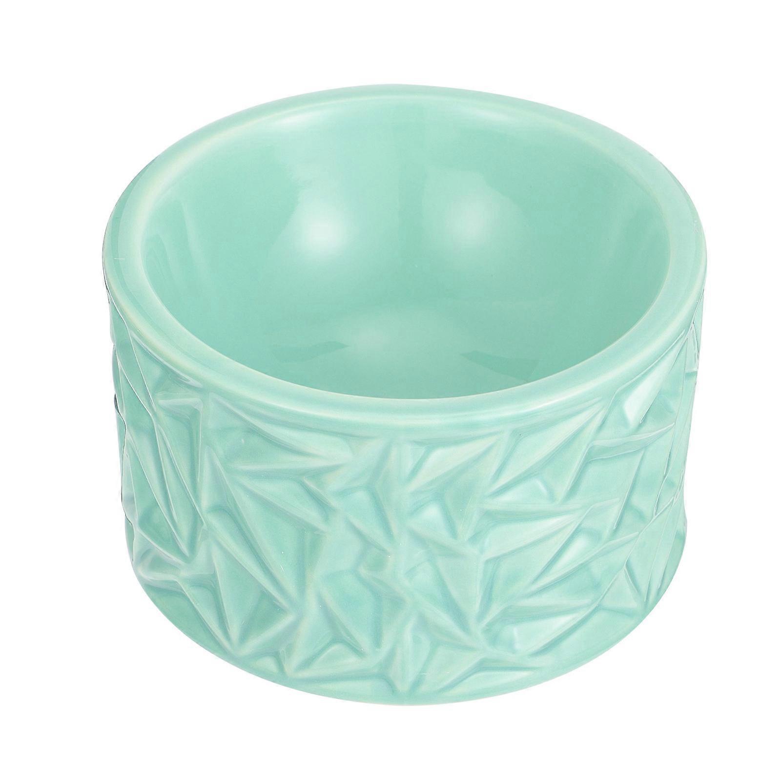 2Pcs Ceramic Cat Bowl With Anti-Skid Feature For Feeding And Watering Small Pets In Home Use