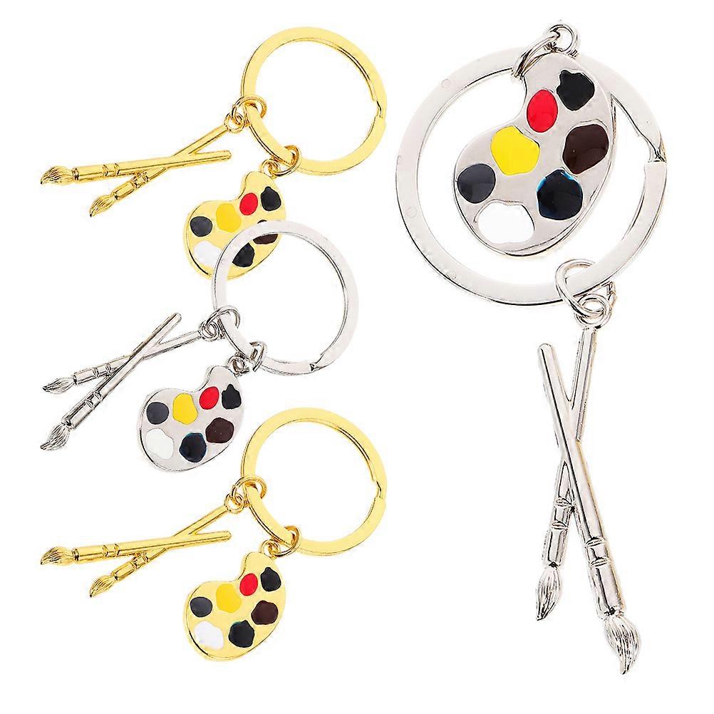 Brush Keychain Artist Palette Brush for Decor 20Pcs Portable Keychains for Painters