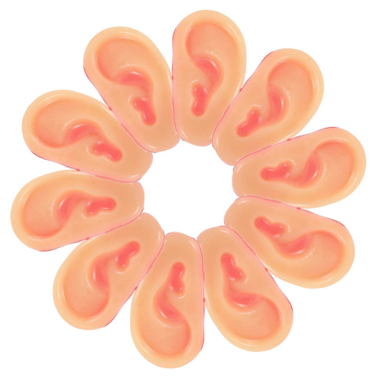 Simulation Ear Model for Halloween 20Pcs Realistic Fake Ear Props Beige