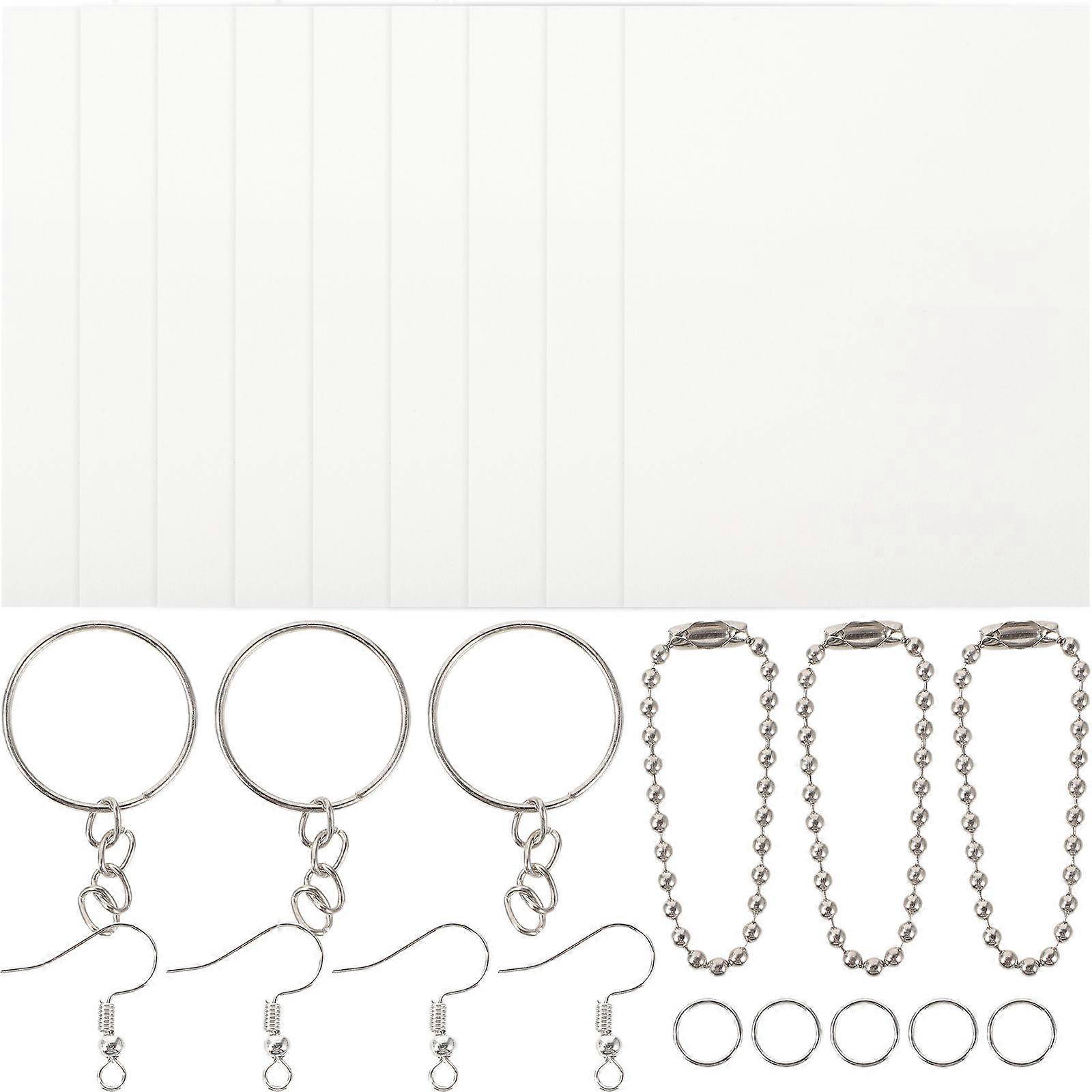 DIY Keychains Kit Heat Shrink Keychain Set for Craft Accessories 2Sets