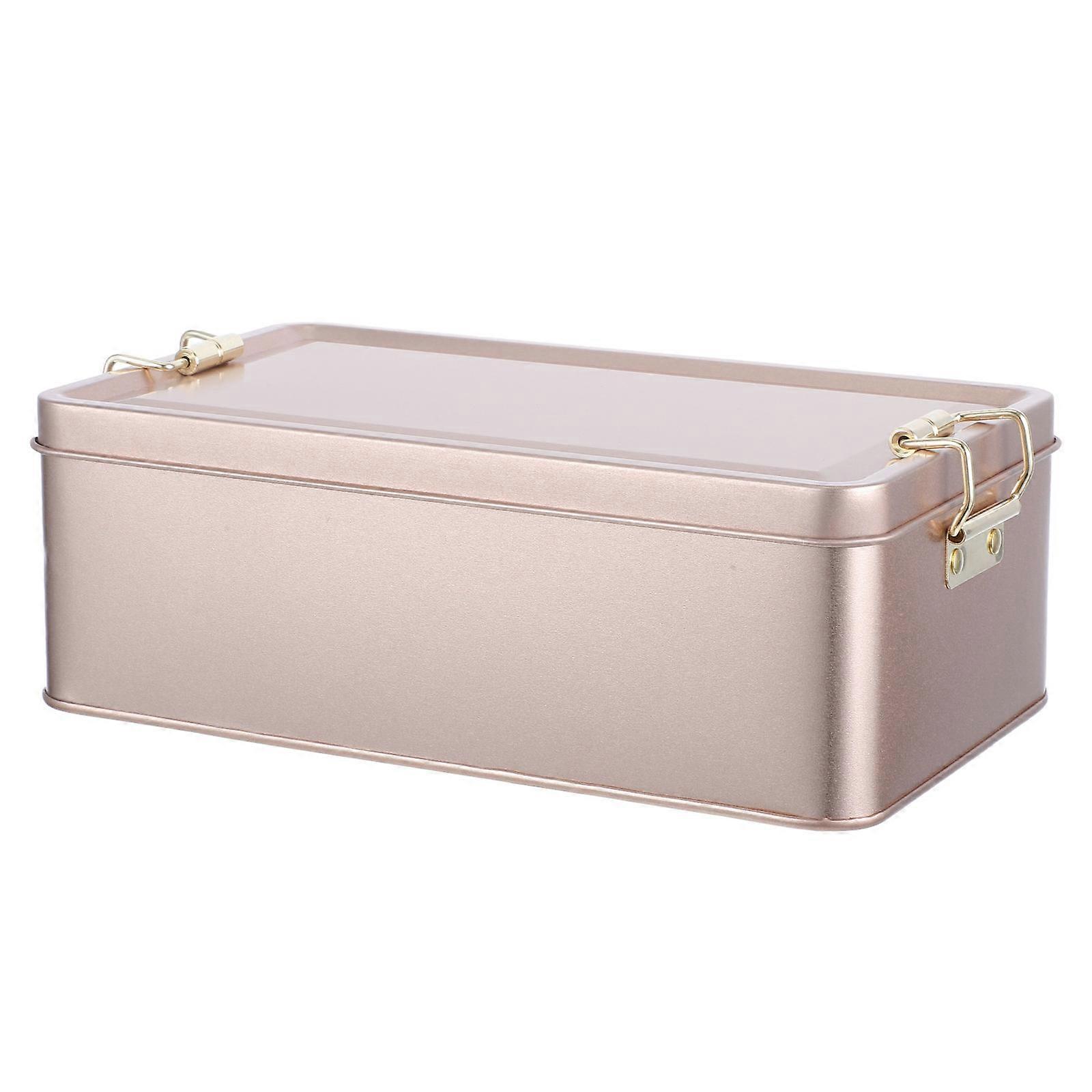 Golden Tin Can Metal Storage Container for Candy Storage 3Pcs