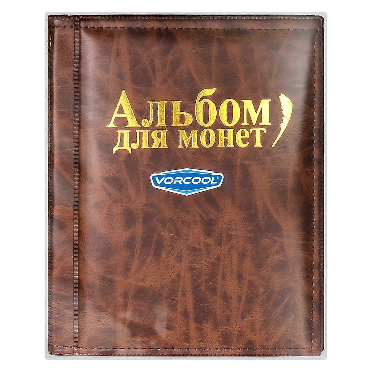 Coin Collection Book Vorcool Coin Storage Album for Collection Brown