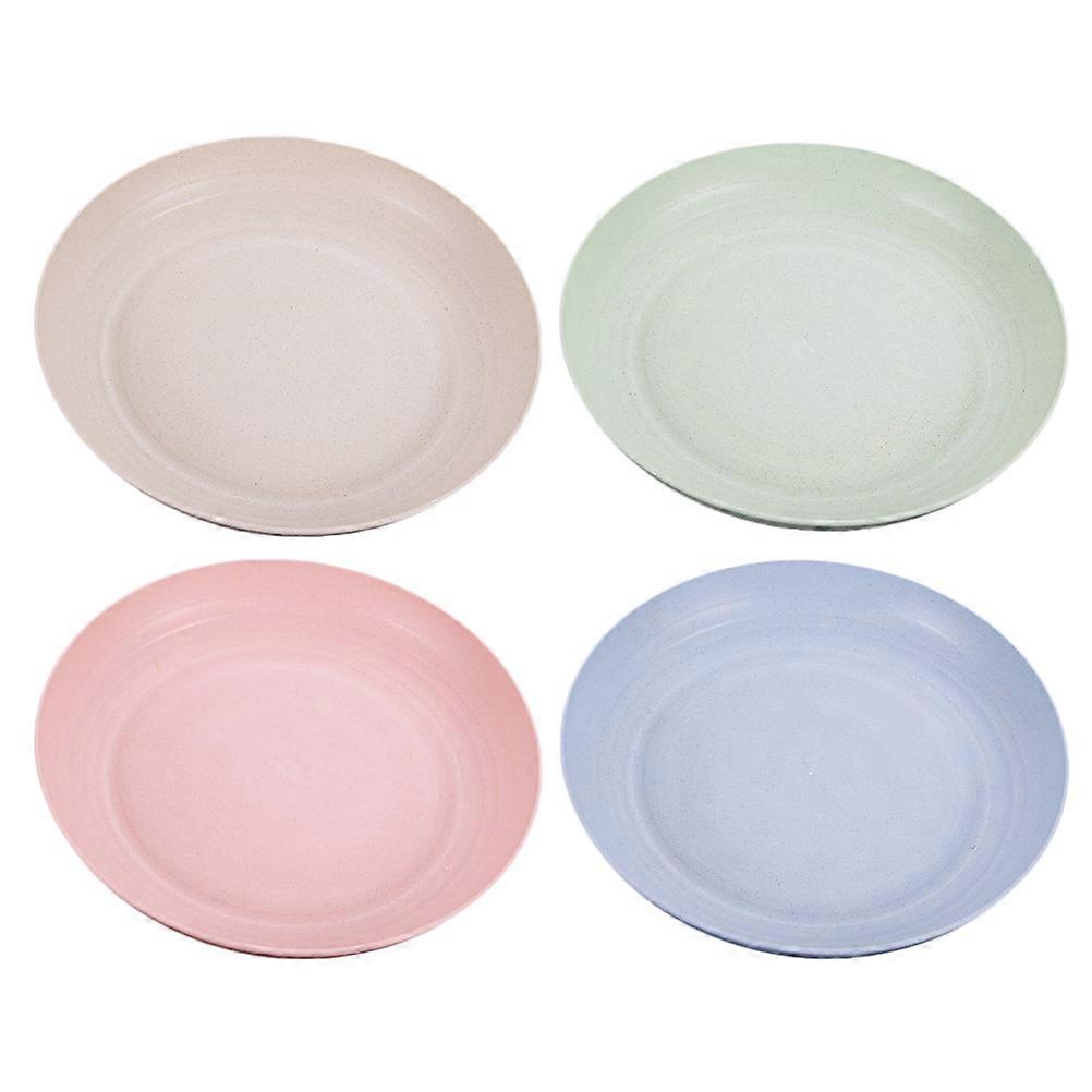 Serving Plates Dinnerware Multi Color 20.00X20.00X3.20CM Dishwasher Safe 4Pcs