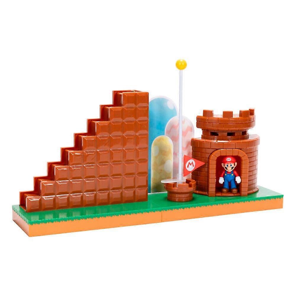 Super Mario Bros Level End playset with figures and accessories