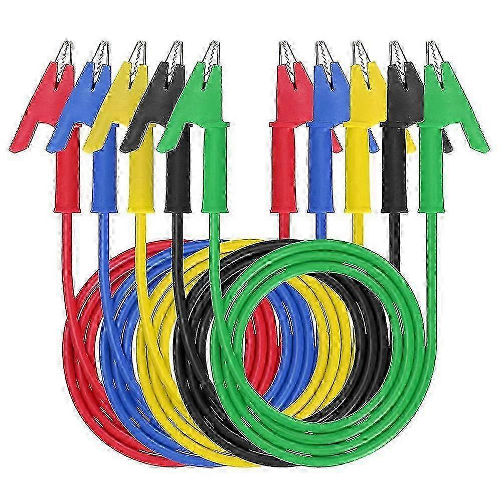 Dual Ended Crocodile Alligator Clips Test Wire Cable with Insulators Clips for Electrical Testing