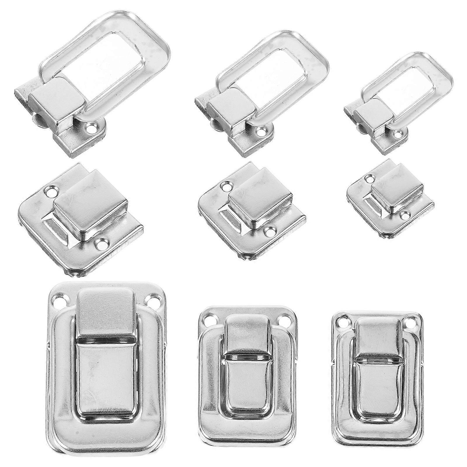 30Pcs Small Jewelry Box Hinge Latch Lock Silver for Home Use