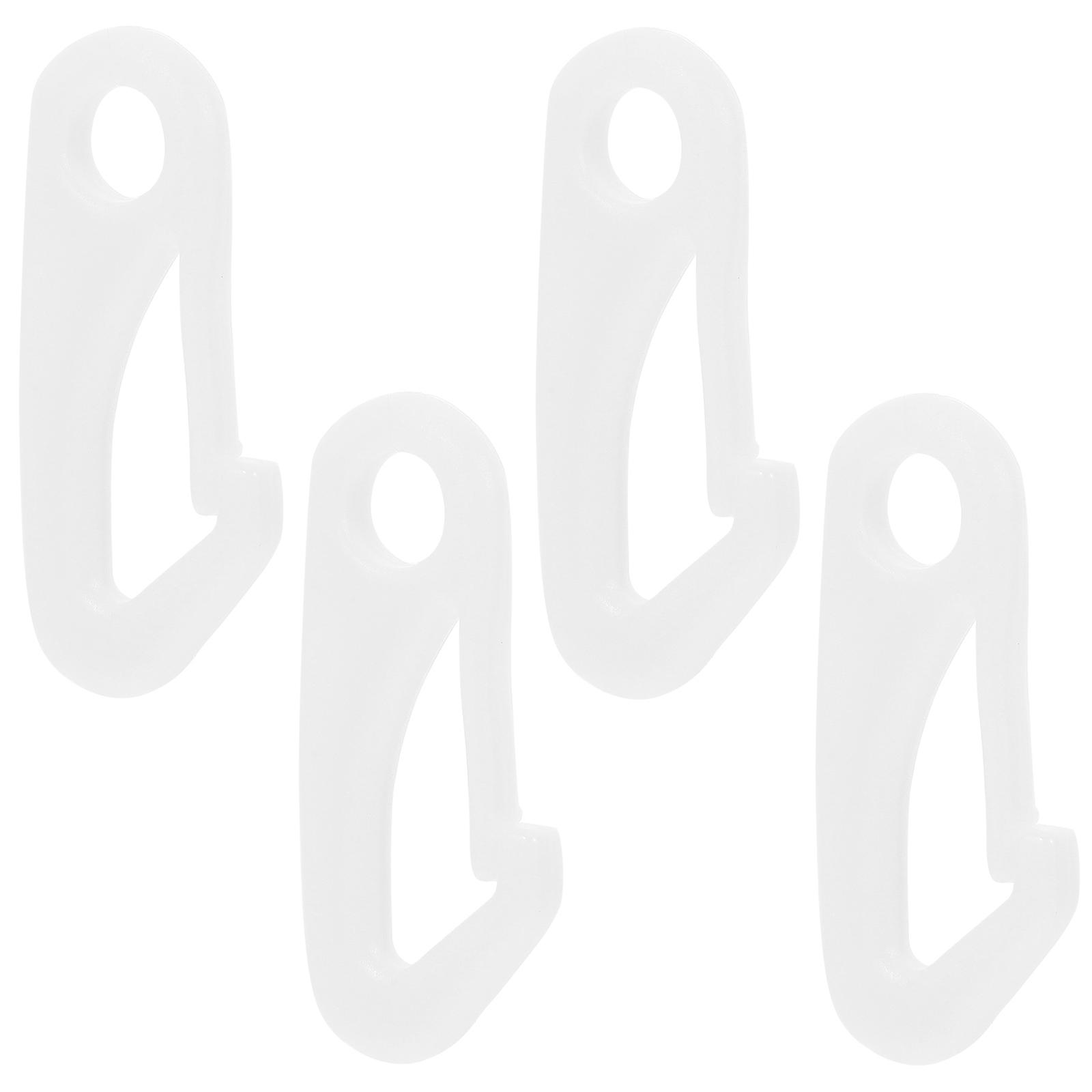 Flagpole Buckles White Plastic Flagpole Accessories for 20Pcs Use