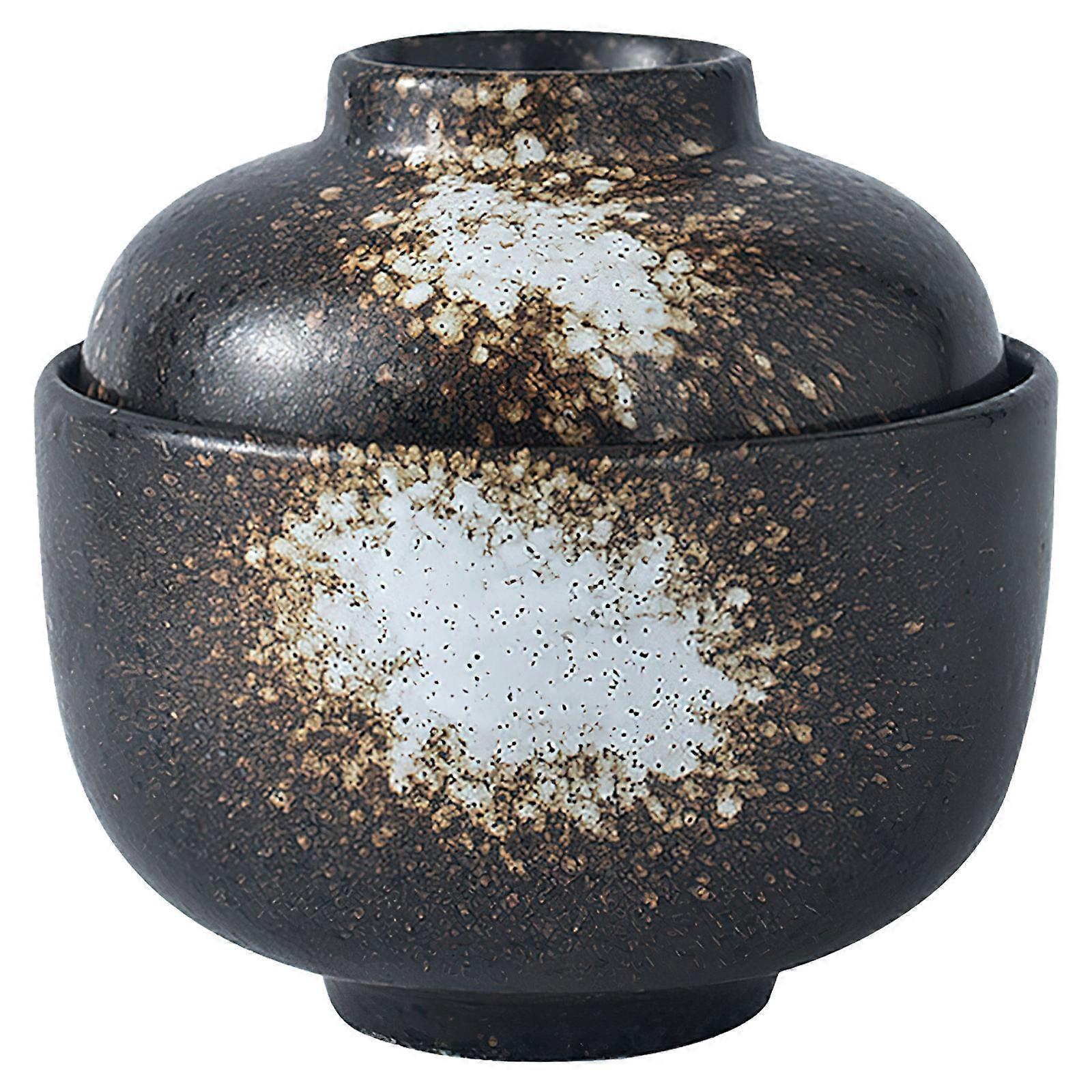 Japanese Style Stew Pot Ceramic Steaming Household Kitchenware Round Shape 1Pack