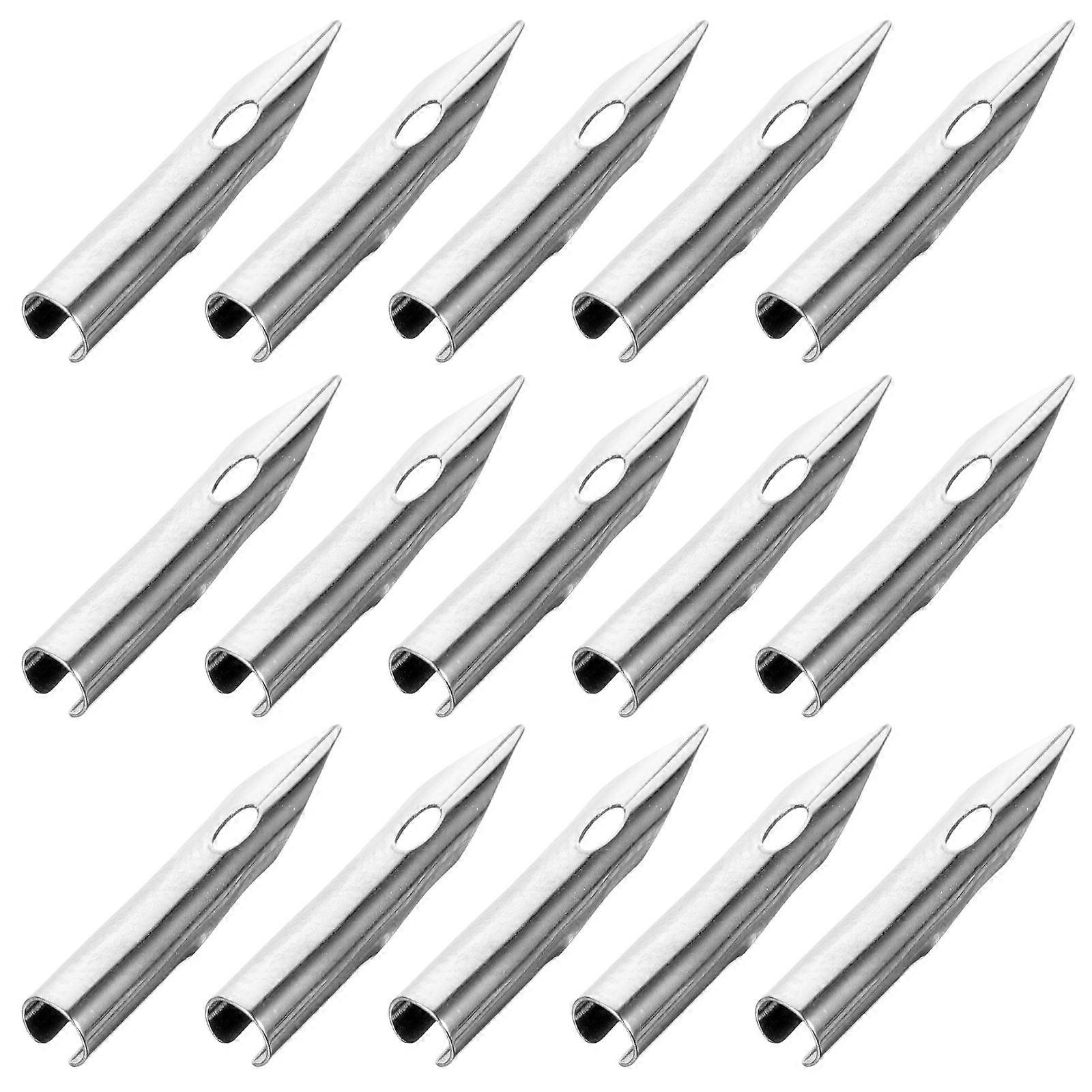 Calligraphy Fountain Pen Nibs Replacement for 30Pcs Silver Nibs