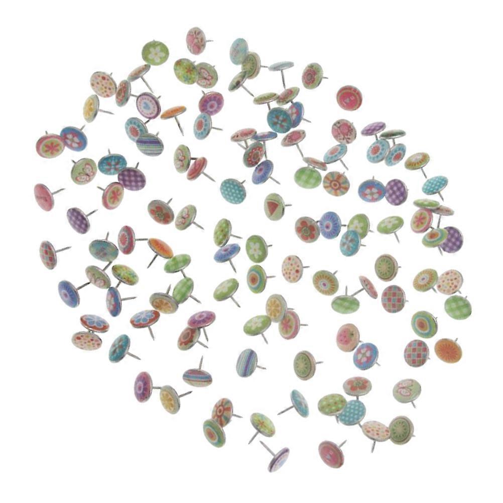200 Pcs Decorative Thumbtacks Perfect For Organizing Documents In School Home Office Occasions With Various Colors And Round Design