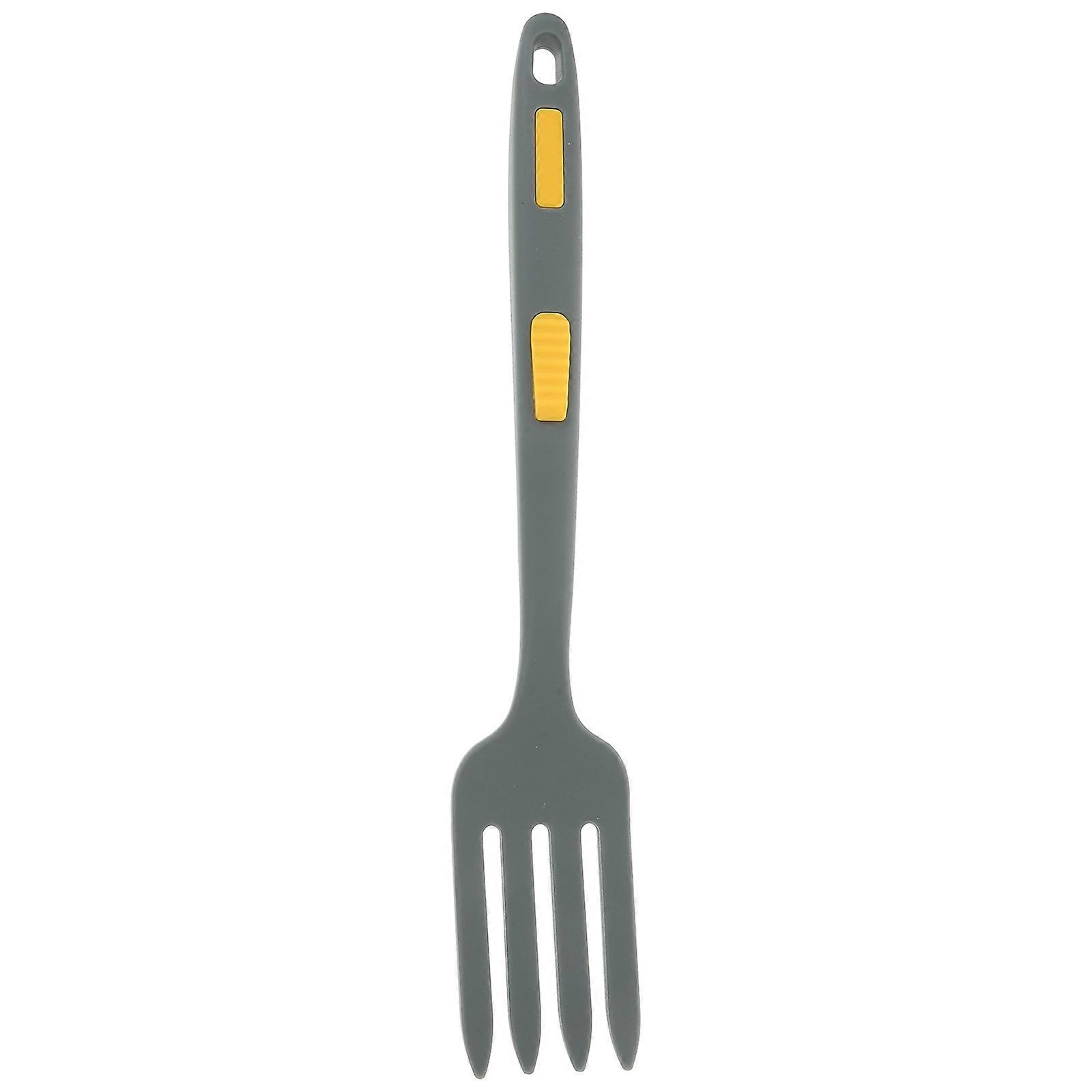 Silicone Fork 2Pcs Cooking Fork Perfect For Home Users And Restaurant Dark Grey Color With Round Edges For Stirring