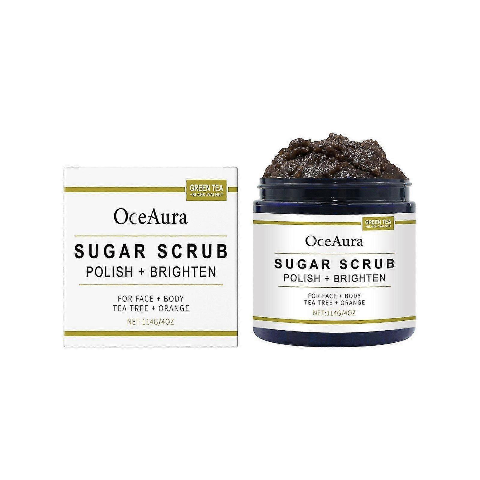 Gommage Nourrissant 2-en-1 au Sucre de Canne & Thé Vert - Exfoliant & Hydratant Douceur