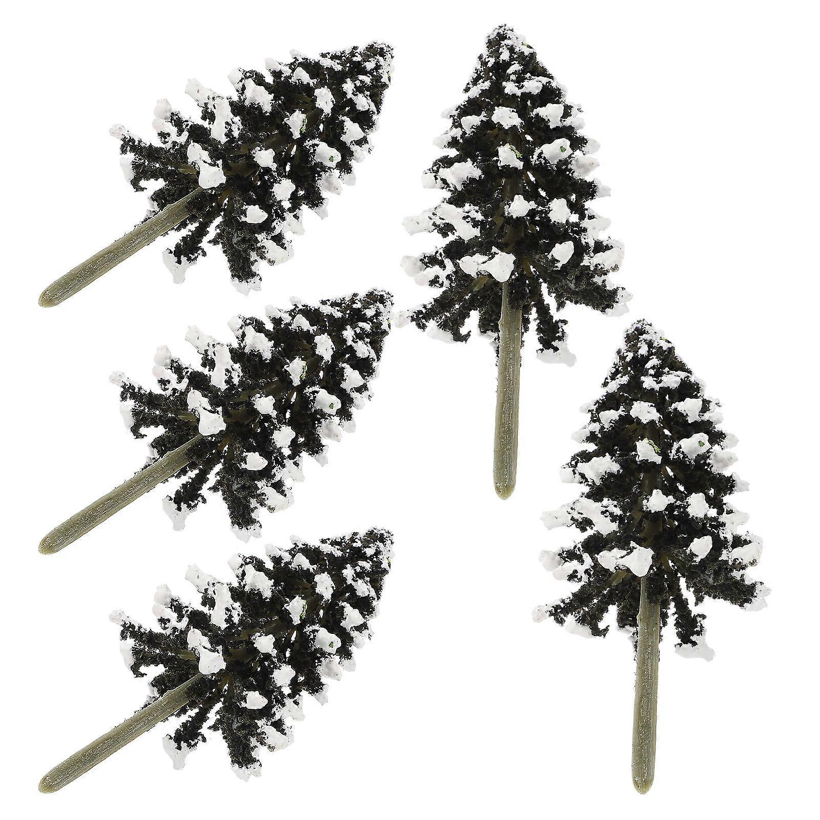 Micro Landscape Cedar Tree Prop Ideal For Desk And Bookshelf Decoration Assorted Colors Durable Plastic Material 10Pcs