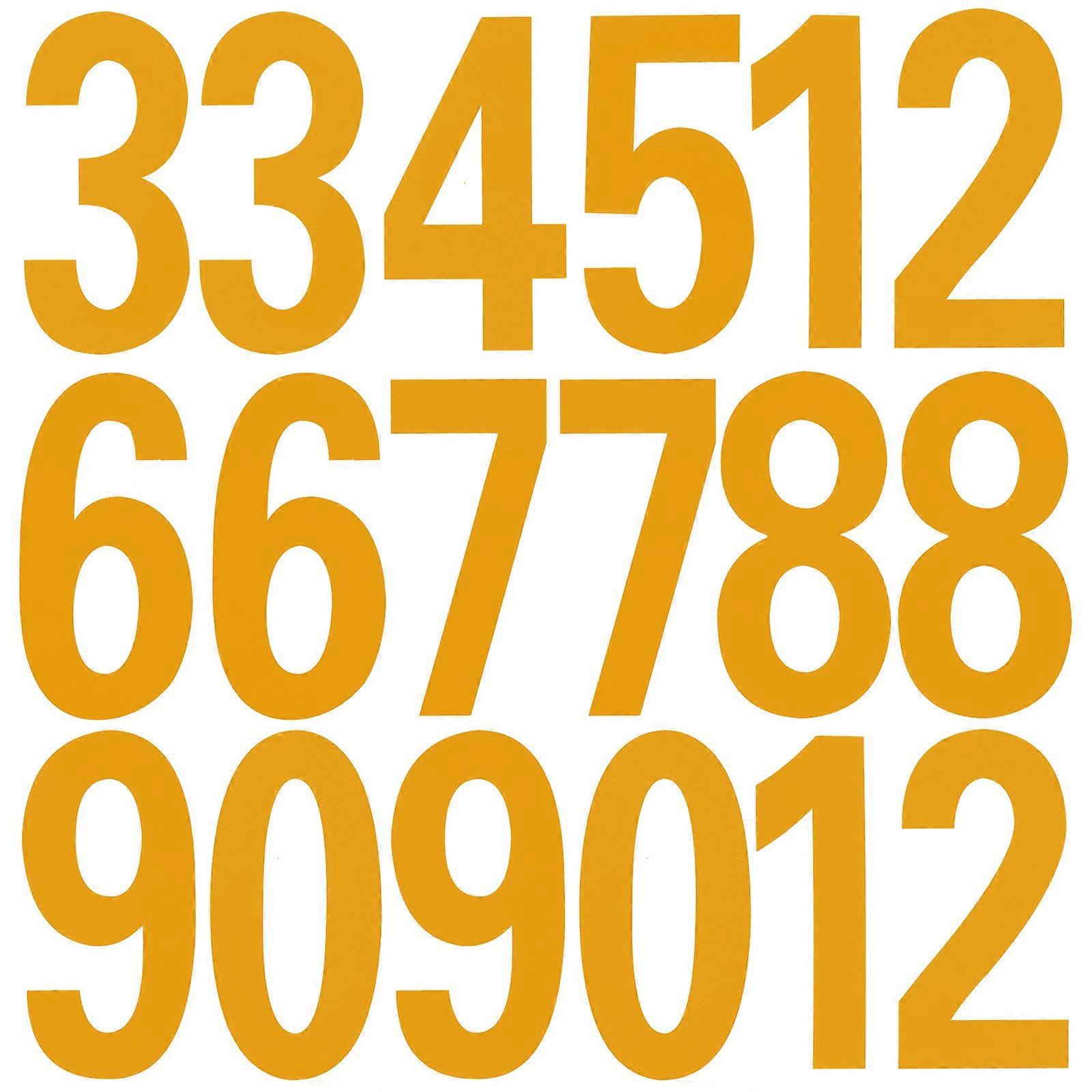 Self-Adhesive 4 Inch Reflective Number Stickers 4 Sheets For Doorplate Indoor Outdoor Applications