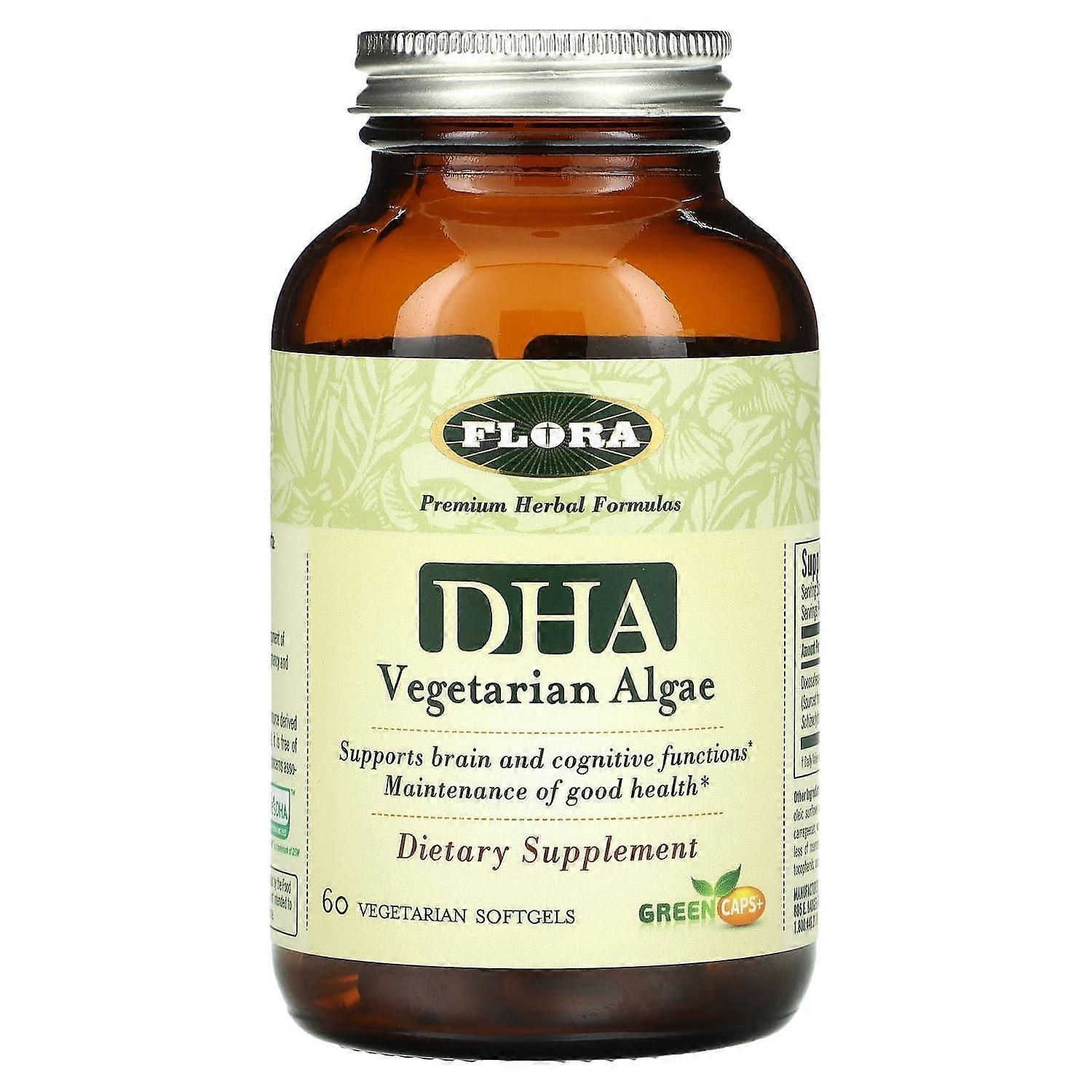 Flora, DHA Vegetarian Algae, 60 Vegetarian Softgels
