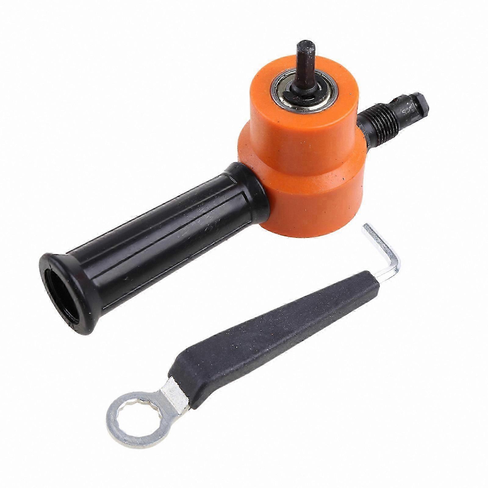 Metal Nibbler Tool for Cutting and Shaping Sheet Metal with Drill Attachment