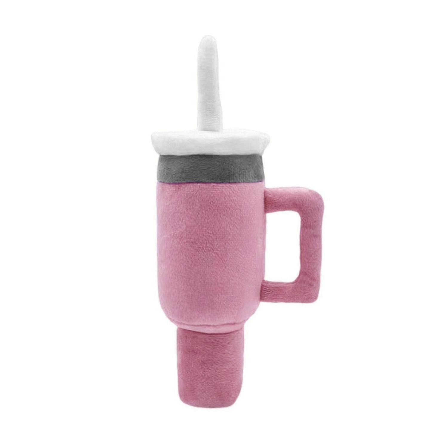 Plush Squeaky Dog Toy Water Bottle Tumbler with Handle Shape Interactive Fluff Dog Chewing Toys for 26s