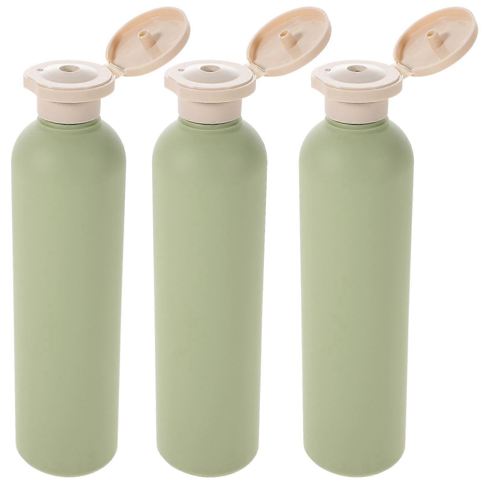 Squeeze Bottles For Shampoo Lotion Sub Bottles Travel Use Avocado Green 19.00x4.90x4.90CM 3Pcs