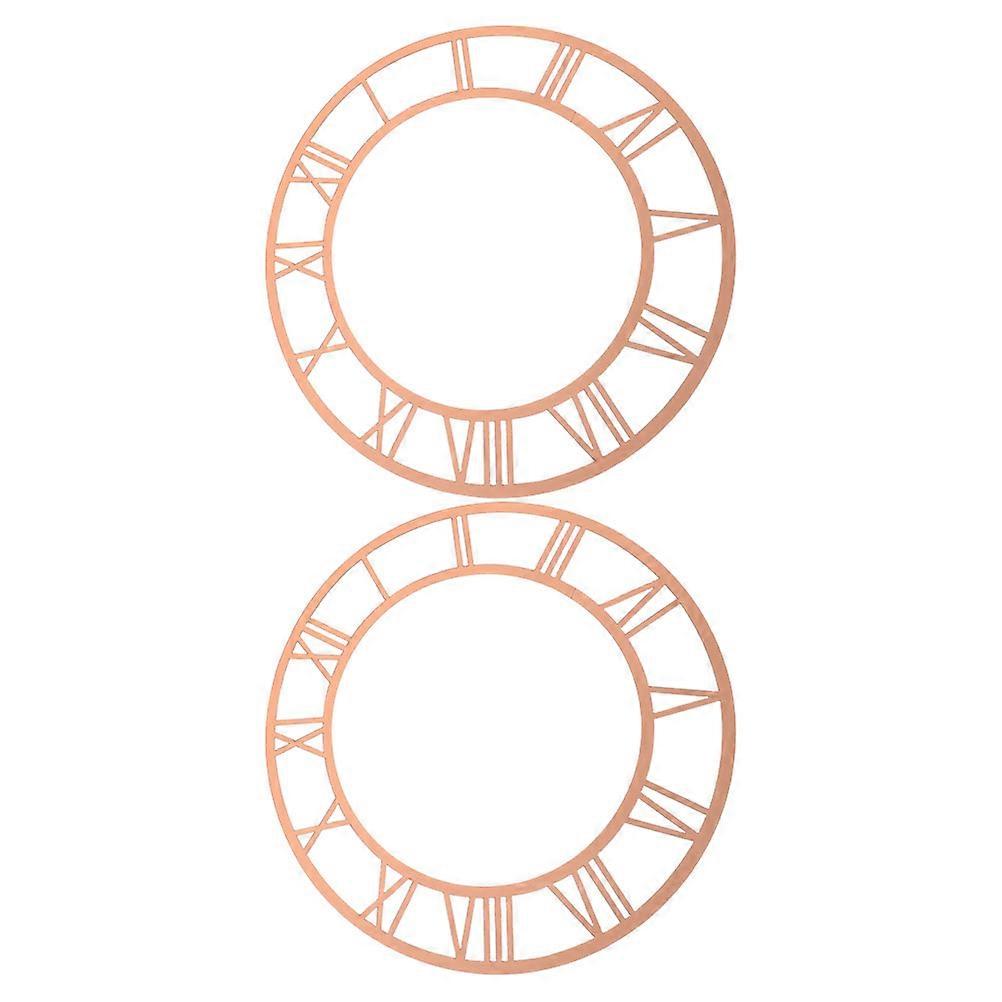 6Pcs Acrylic Mirror Round Roman Numerals Clock Decals for DIY Wall Clock