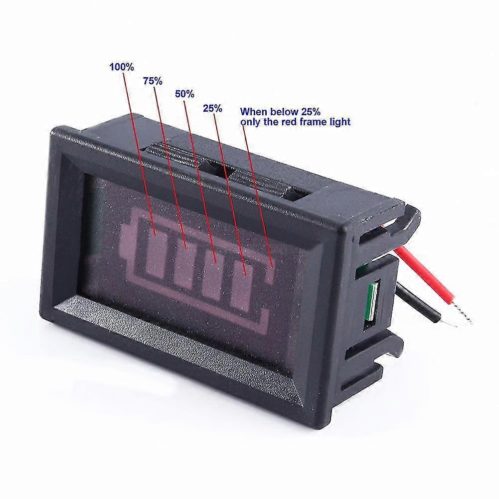 12V Lead-acid Battery Capacity Tester, LED Display Voltage Indicator Panel
