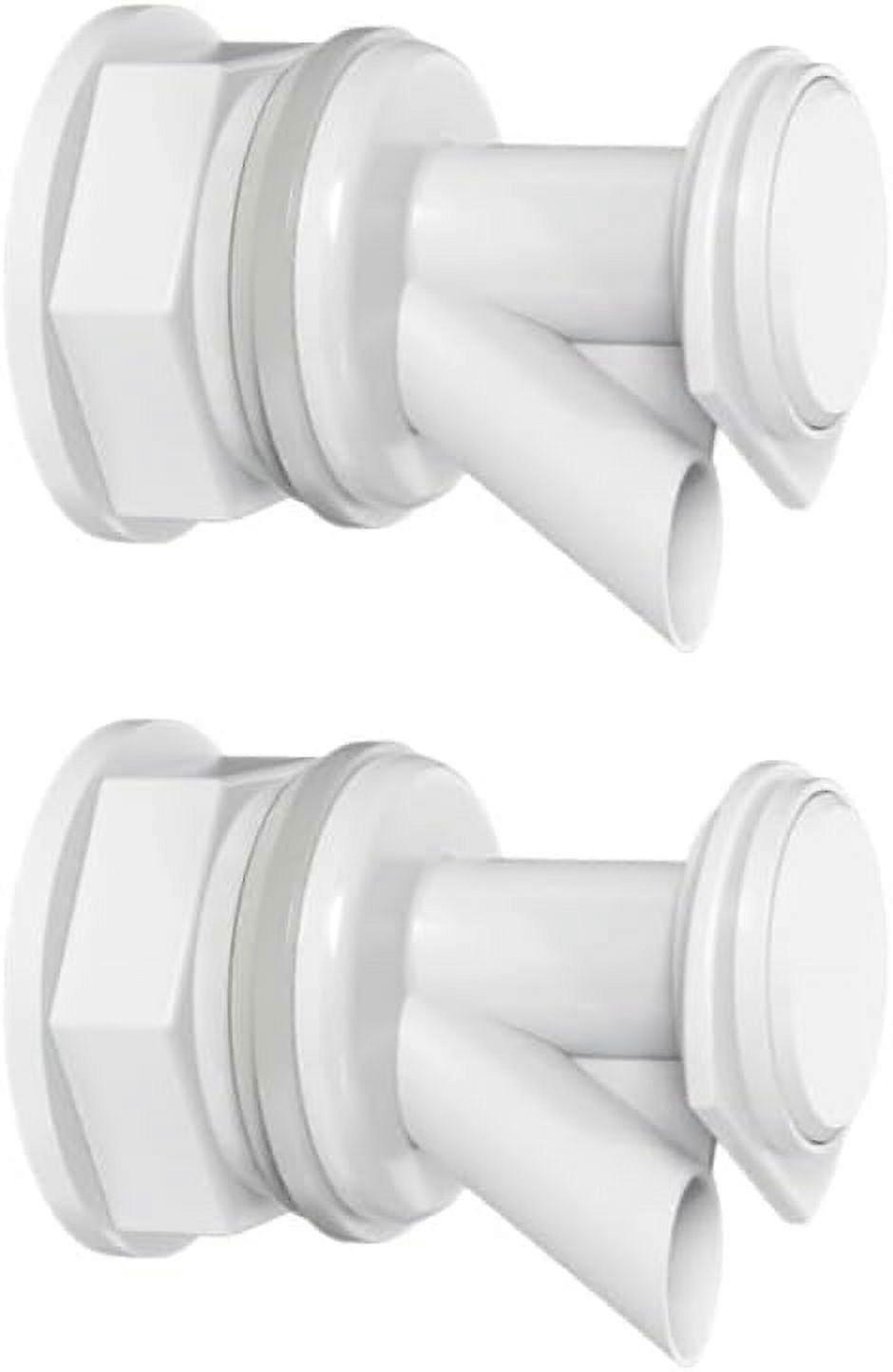 2Pcs White Push Button Spigot, Compatible with Igloo 2,3,5,10 Gallon Coolers, BPA-Free Durable Replacement for 5 Gallon Bucket