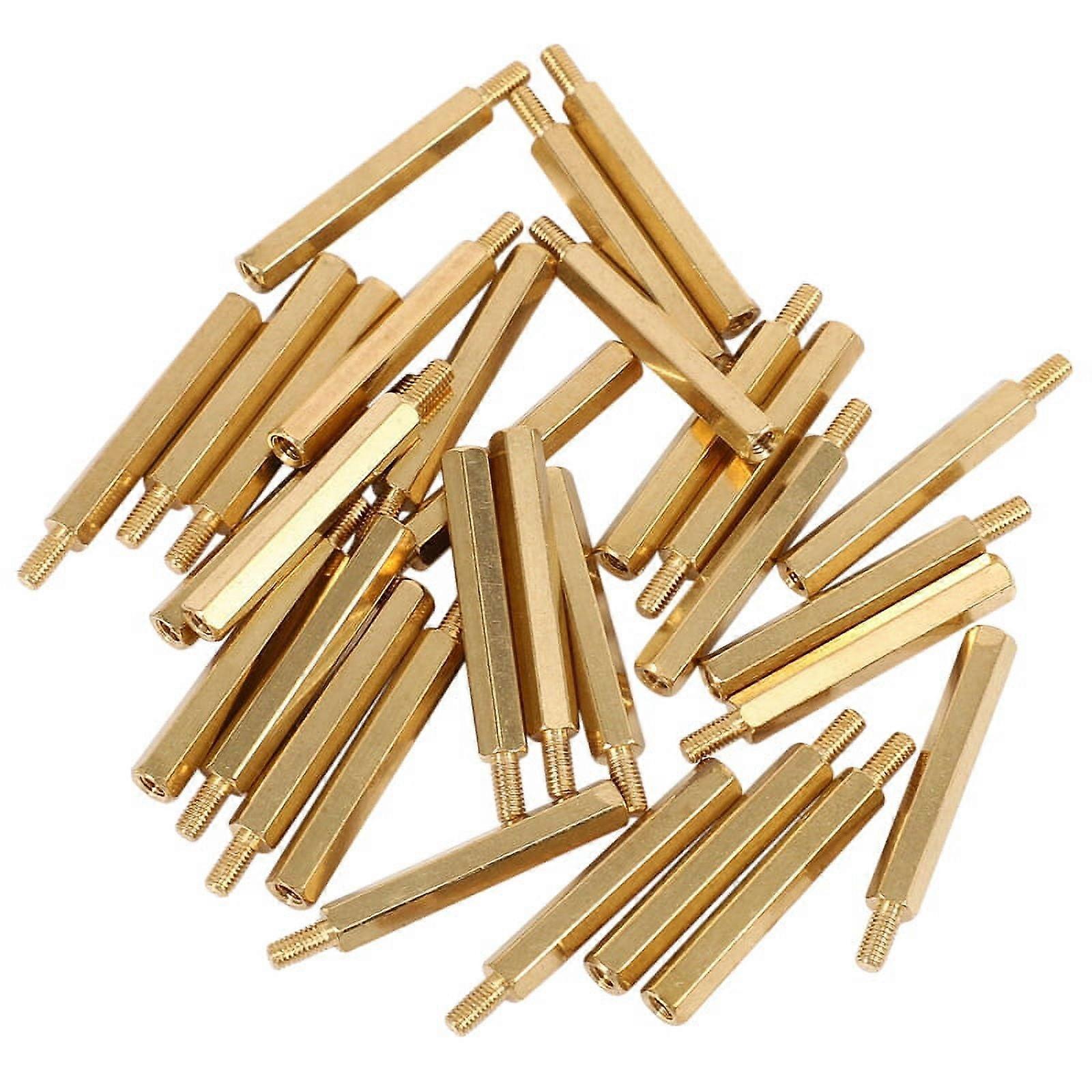 30 stks M3 3 mm mannelijke vrouwelijke messing PCB spacer hex stand-off pijler 30 mm