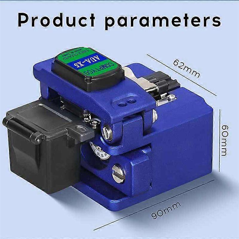 COMPTYCO AUA-X5 Optical Fiber Cleaver FTTH High Precision Cutting Tool Fiber Optic Cable Cutting Knife 16 Surface Blade Blue